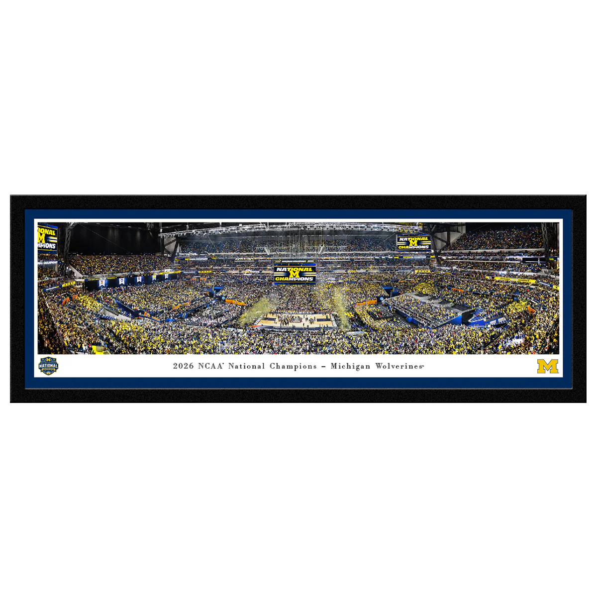 2026 NCAA Basketball National Champions, Michigan Wolverines Panorama - Image 2