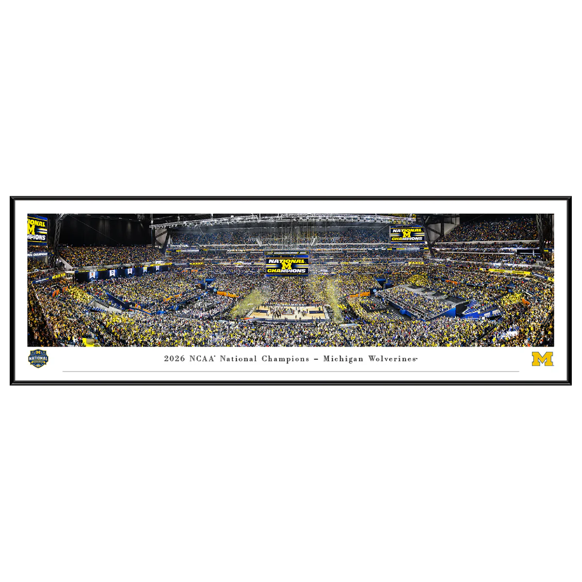2026 NCAA Basketball National Champions, Michigan Wolverines Panorama - Image 3