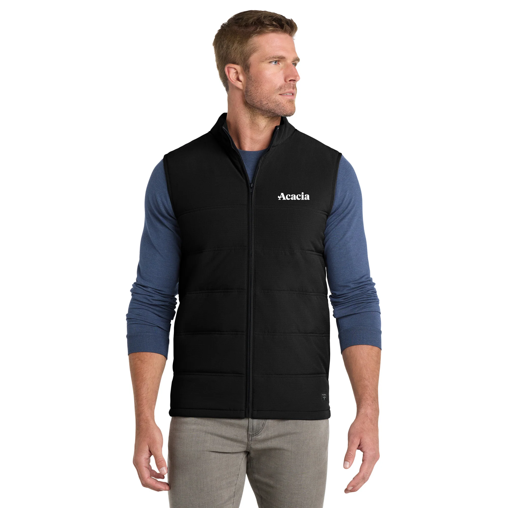 Acacia Primary Wordmark LC Travis Mathew Cold Bay Vest - Black - Image 4