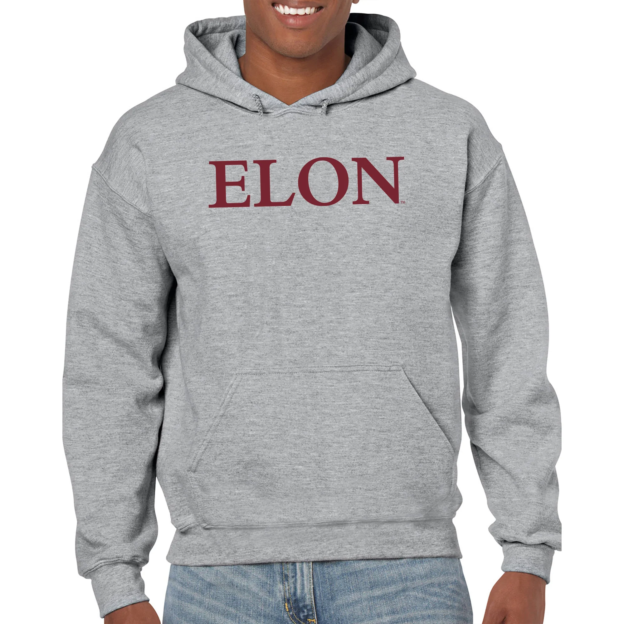 Elon Phoenix Basic Block Hoodie - Sport Grey - Image 3