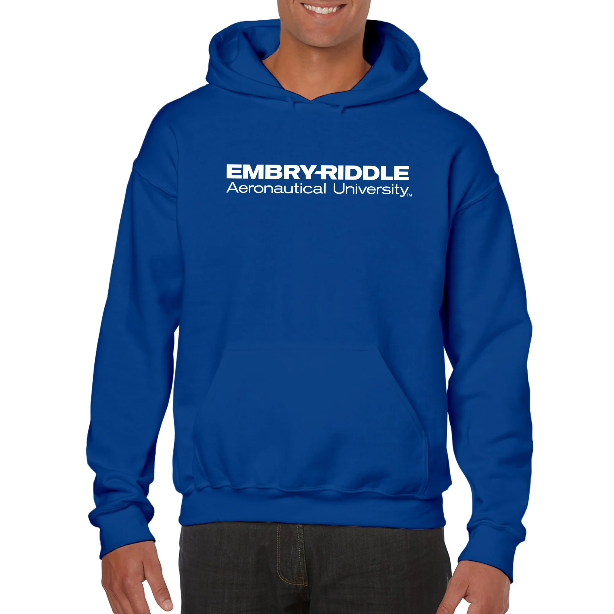 Embry-Riddle Aeronautical University Eagles Basic Block Hoodie - Royal - Image 3