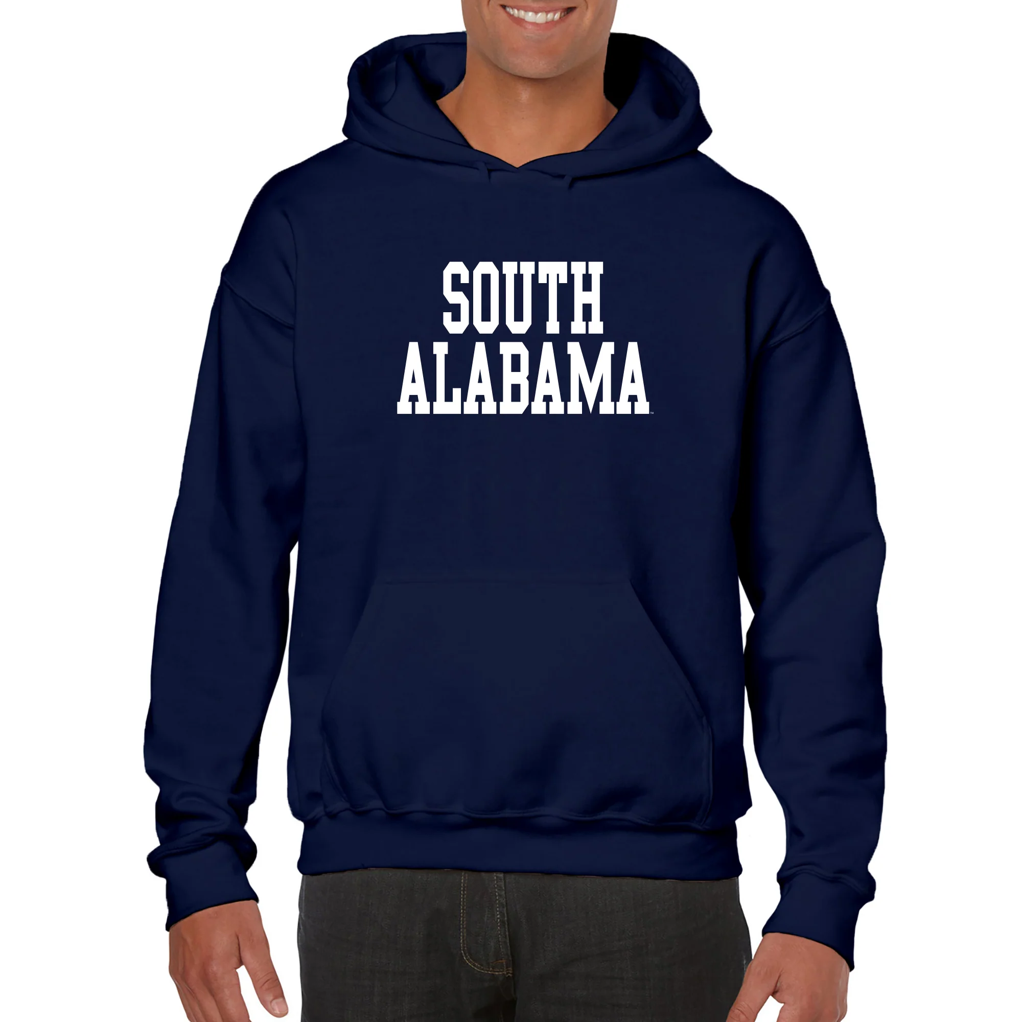 South Alabama Jaguars Basic Block Hoodie - Navy - Image 3