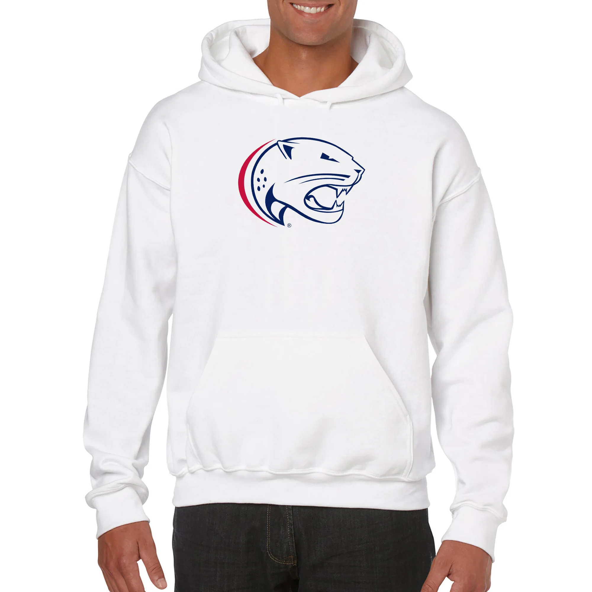 South Alabama Jaguars Primary Logo Hoodie - White - Image 3