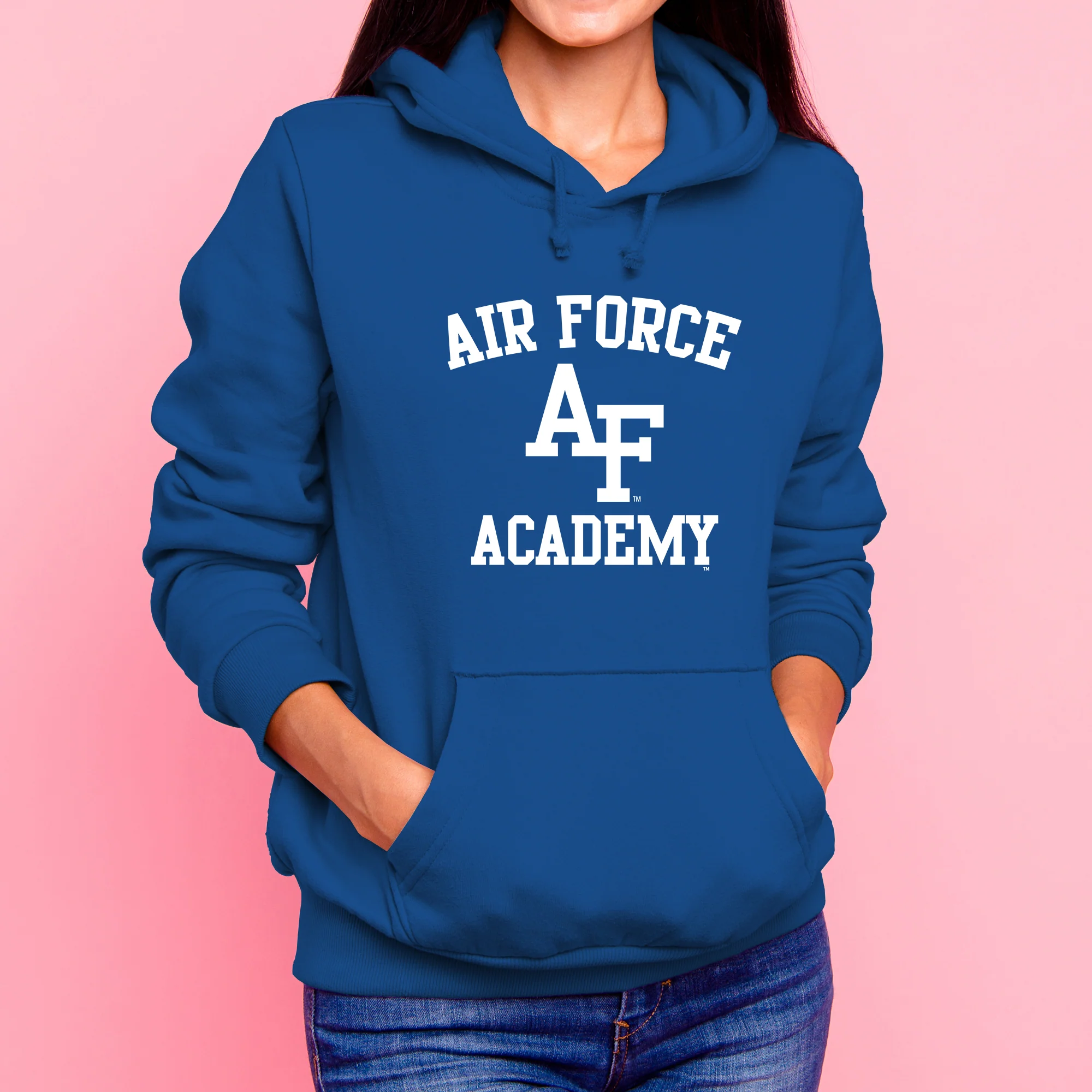 Air Force Academy Falcons Arch Logo Hoodie - Royal - Image 4
