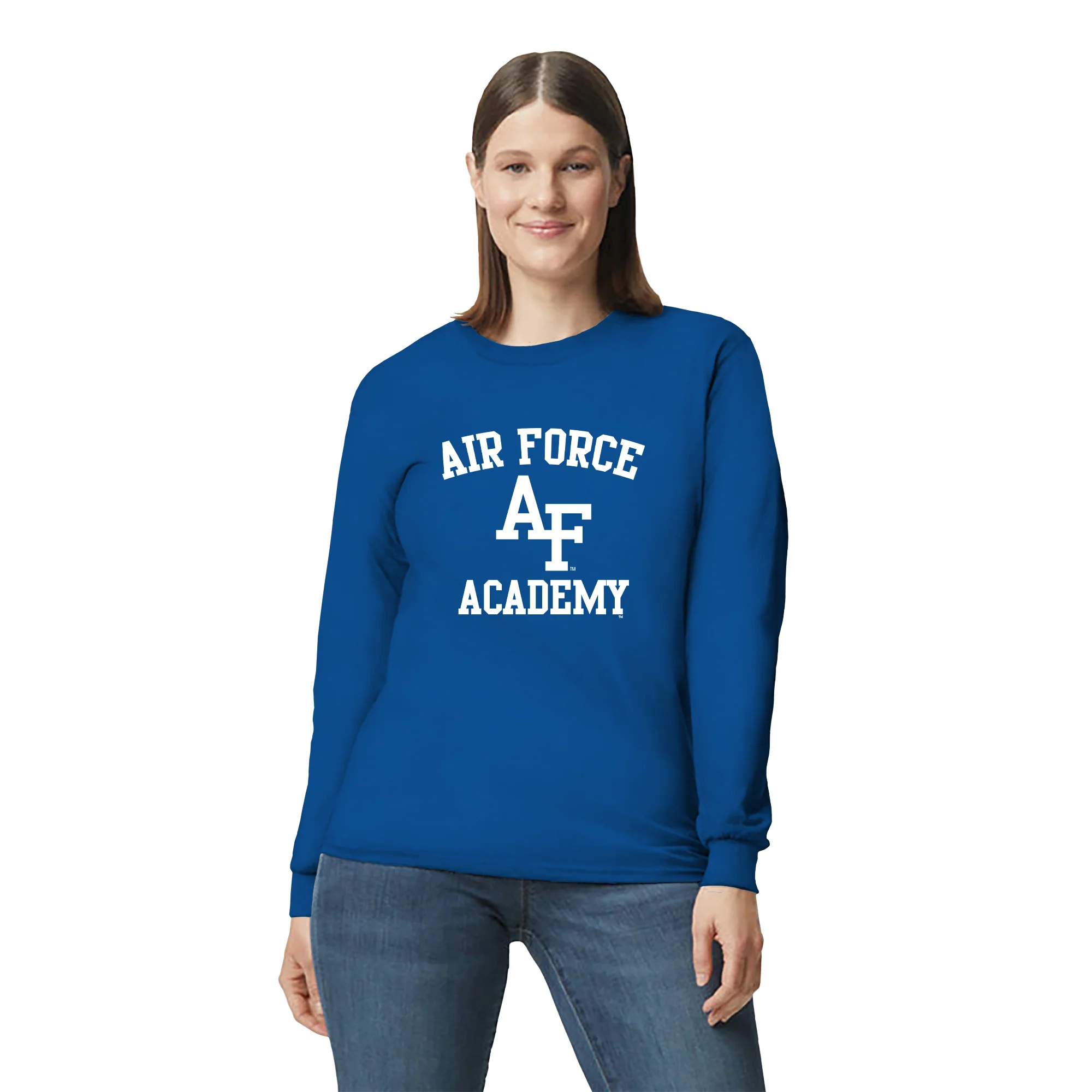 Air Force Academy Falcons Arch Logo Long Sleeve T-Shirt - Royal - Image 4