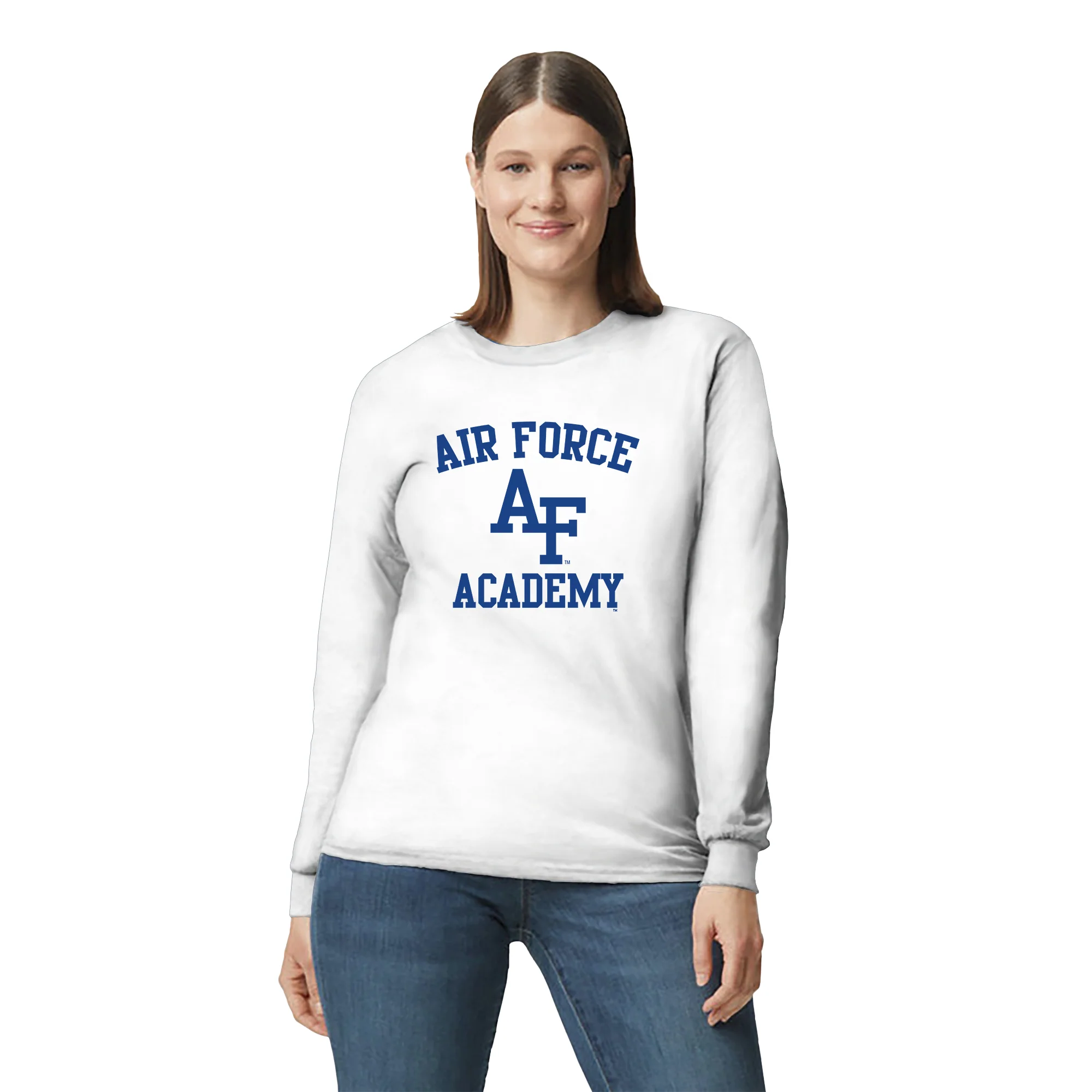 Air Force Academy Falcons Arch Logo Long Sleeve T-Shirt - White - Image 4