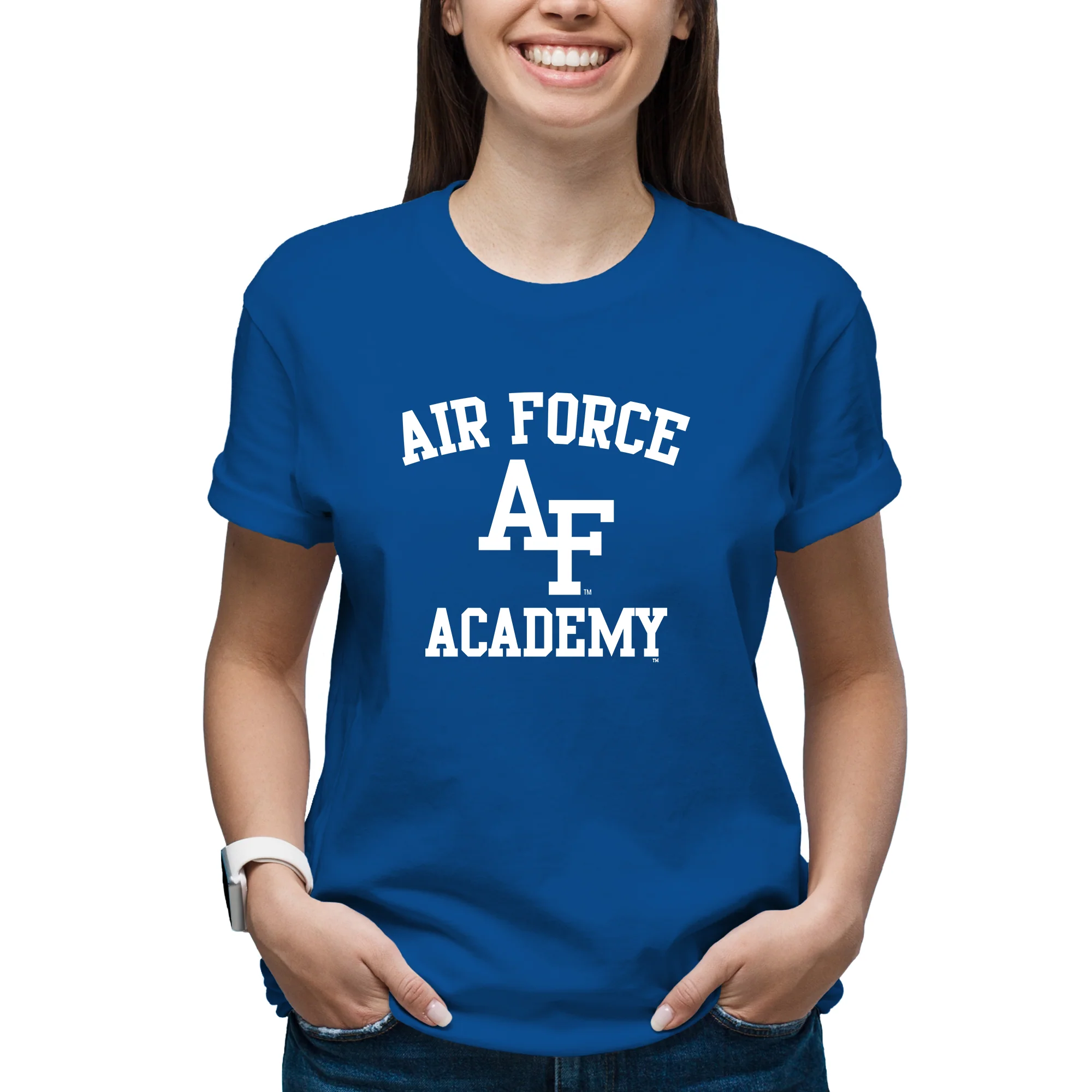 Air Force Academy Falcons Arch Logo T-Shirt - Royal - Image 4
