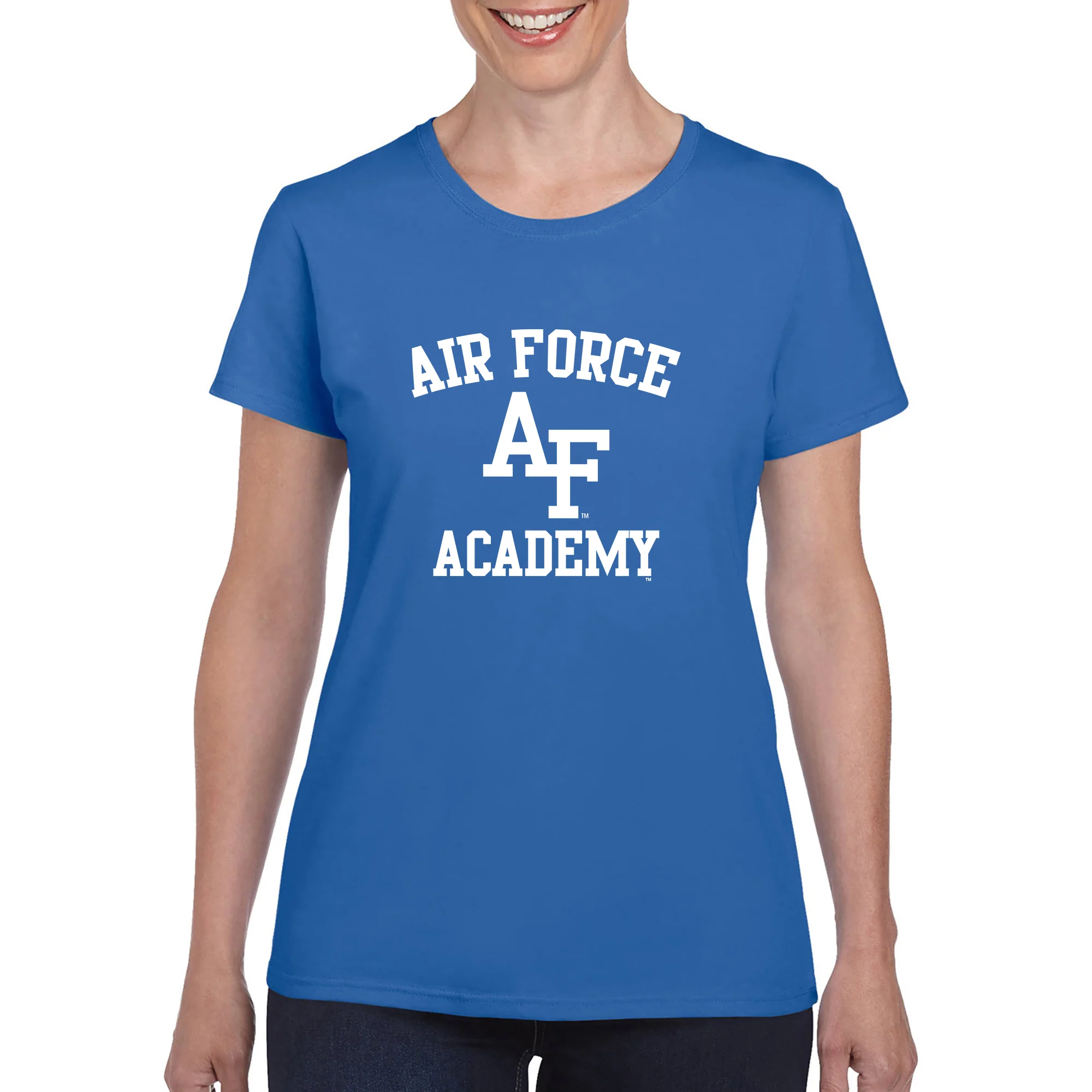 Air Force Academy Falcons Arch Logo Women's T-Shirt - Royal - Image 3
