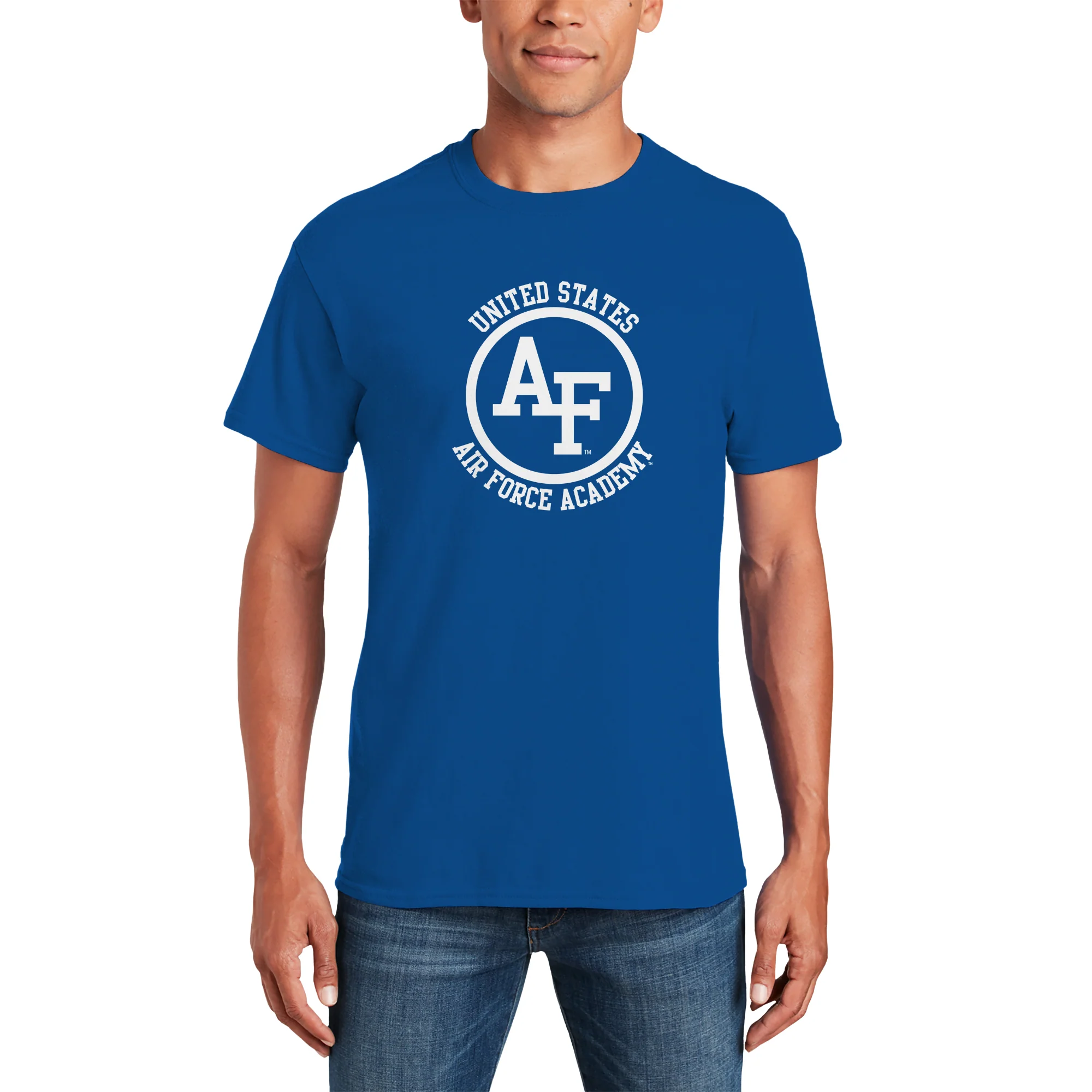 Air Force Academy Falcons Distressed Circle Logo T-Shirt - Royal - Image 3