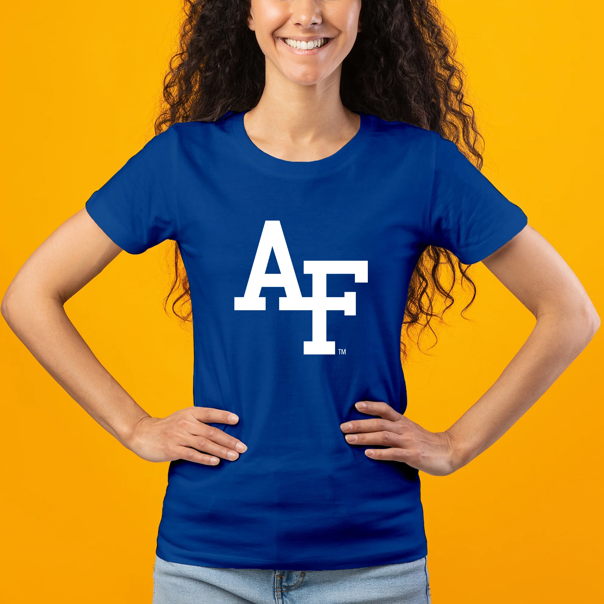 Air Force Academy Falcons Primary Logo Women's T-Shirt - Royal - Image 4