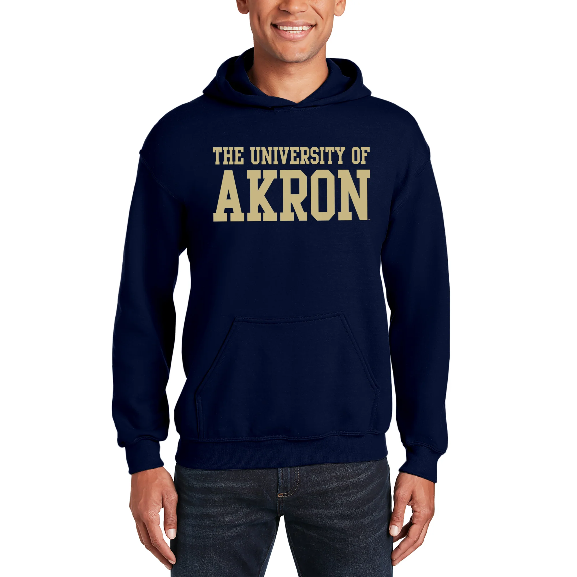Akron Zips Basic Block Hoodie - Navy - Image 3
