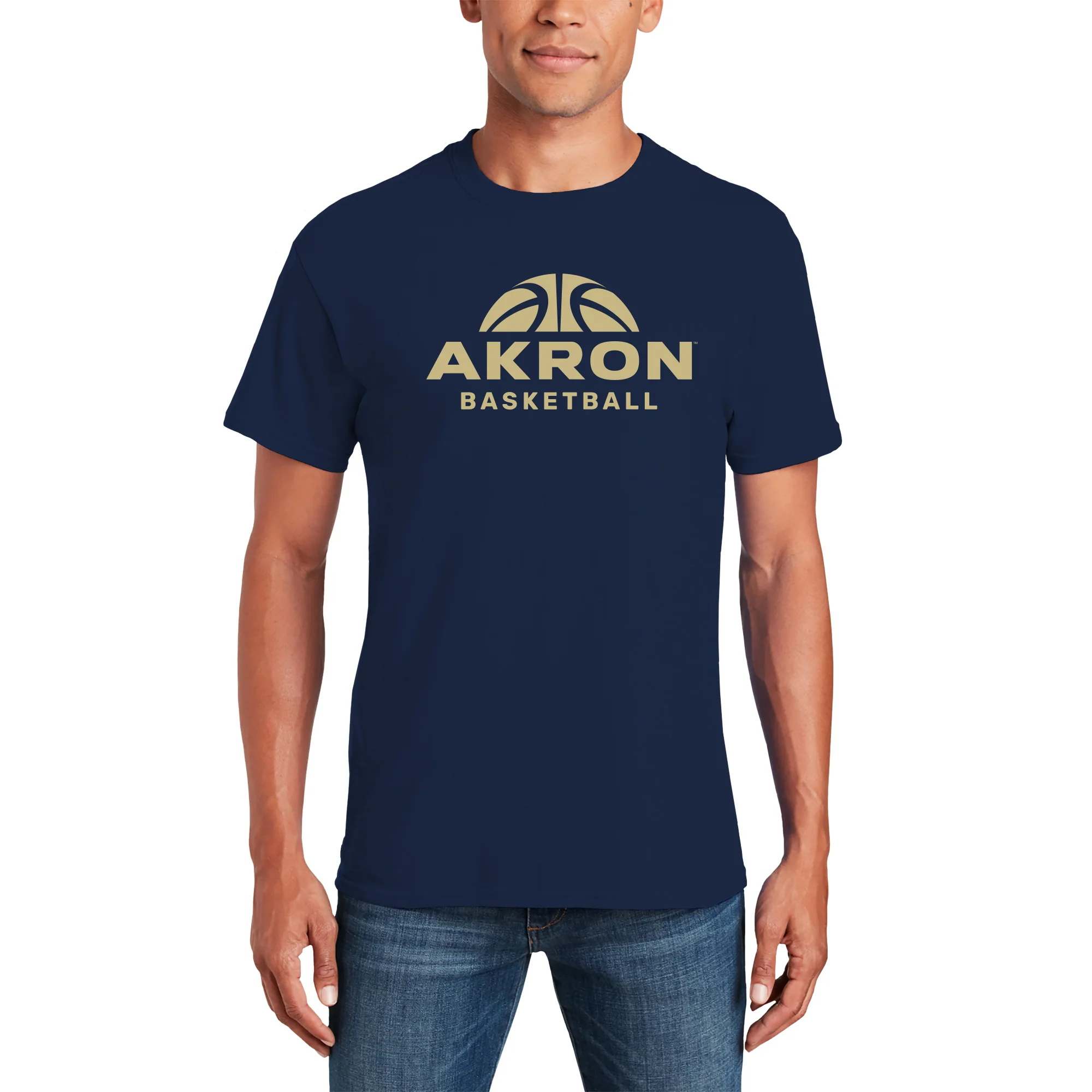 Akron Zips Basketball Hype T-Shirt - Navy - Image 3