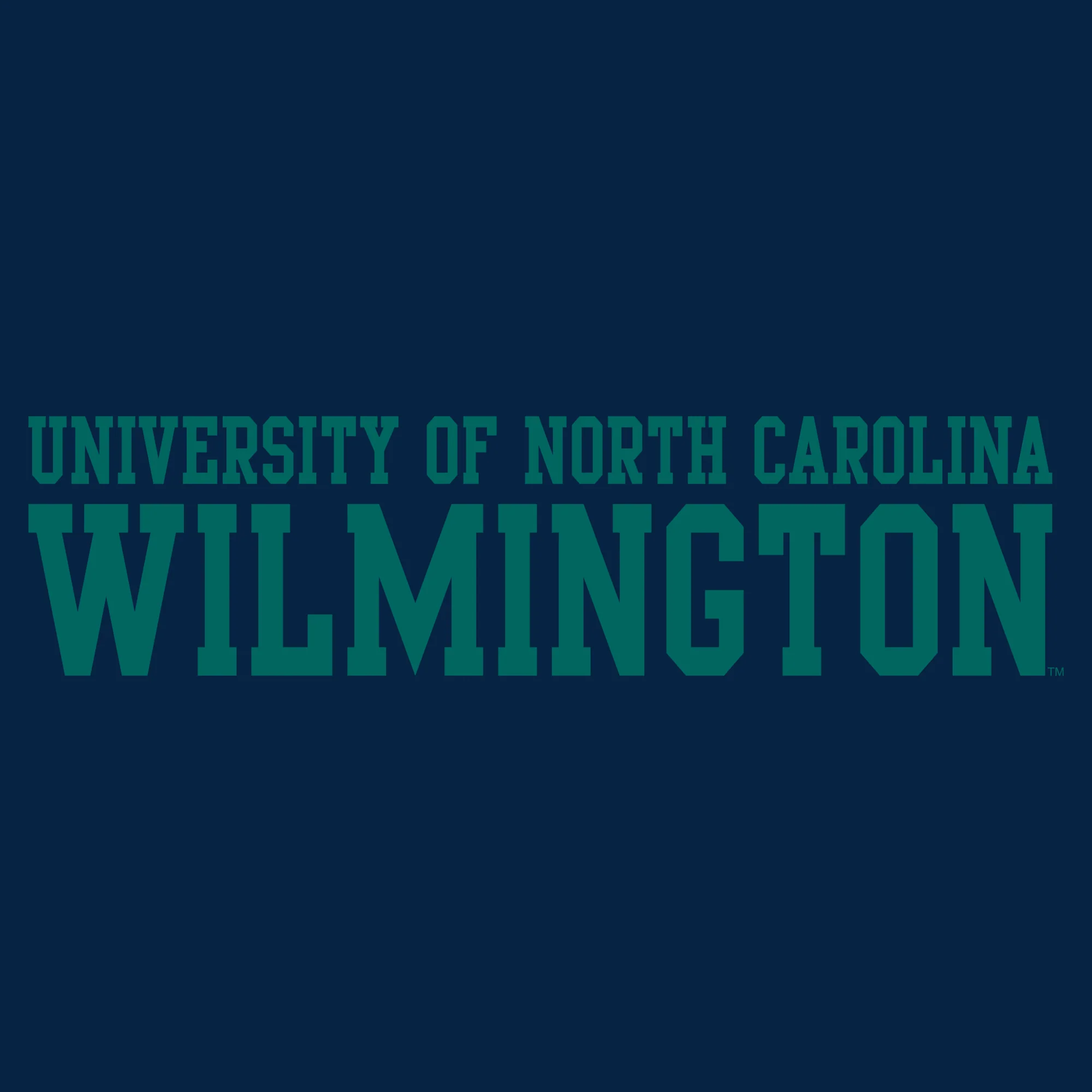 UNC Wilmington Seahawks Basic Block Long Sleeve T Shirt - Navy - Image 2