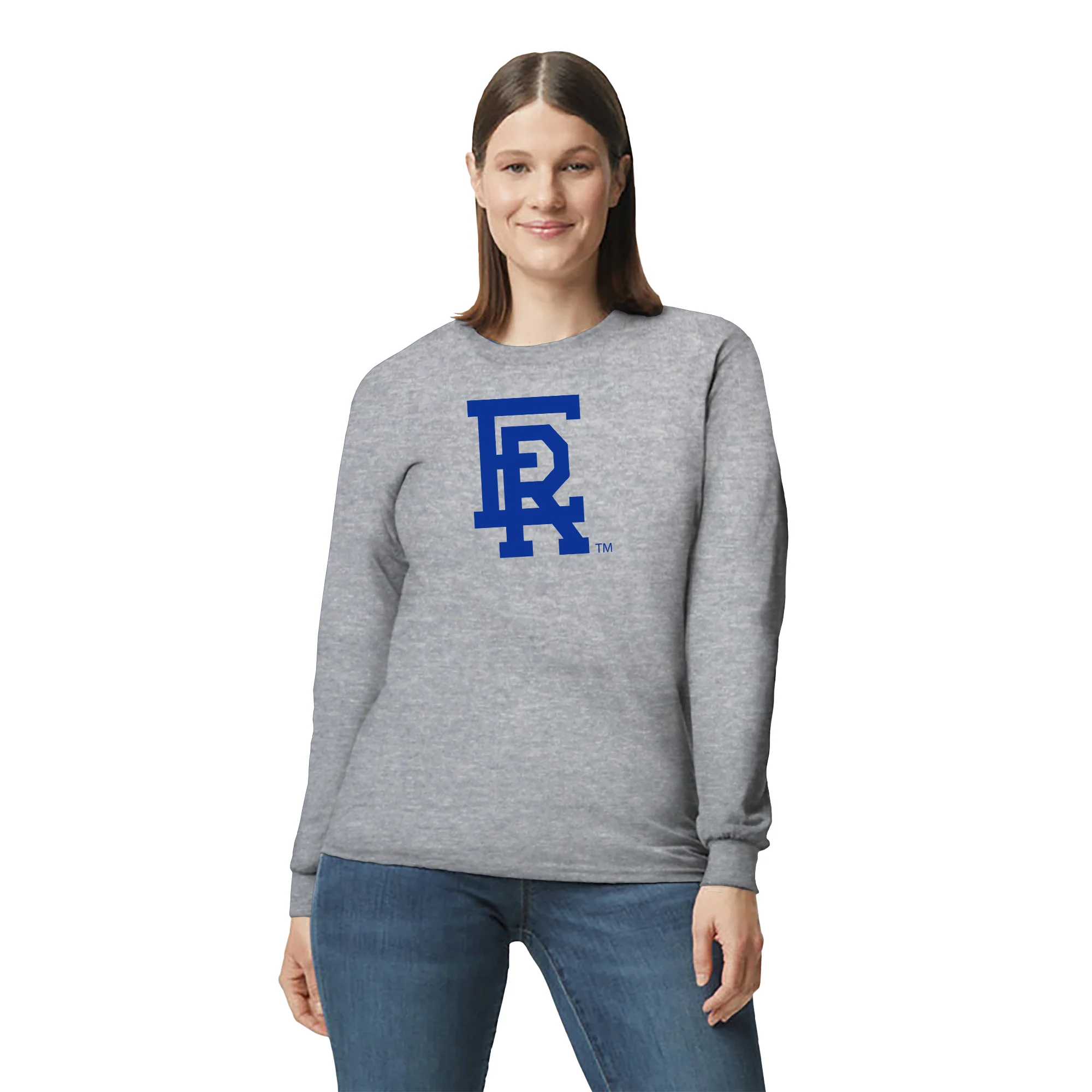 Embry-Riddle Aeronautical University Eagles Daytona Primary Logo Long Sleeve T Shirt - Sport Grey - Image 4