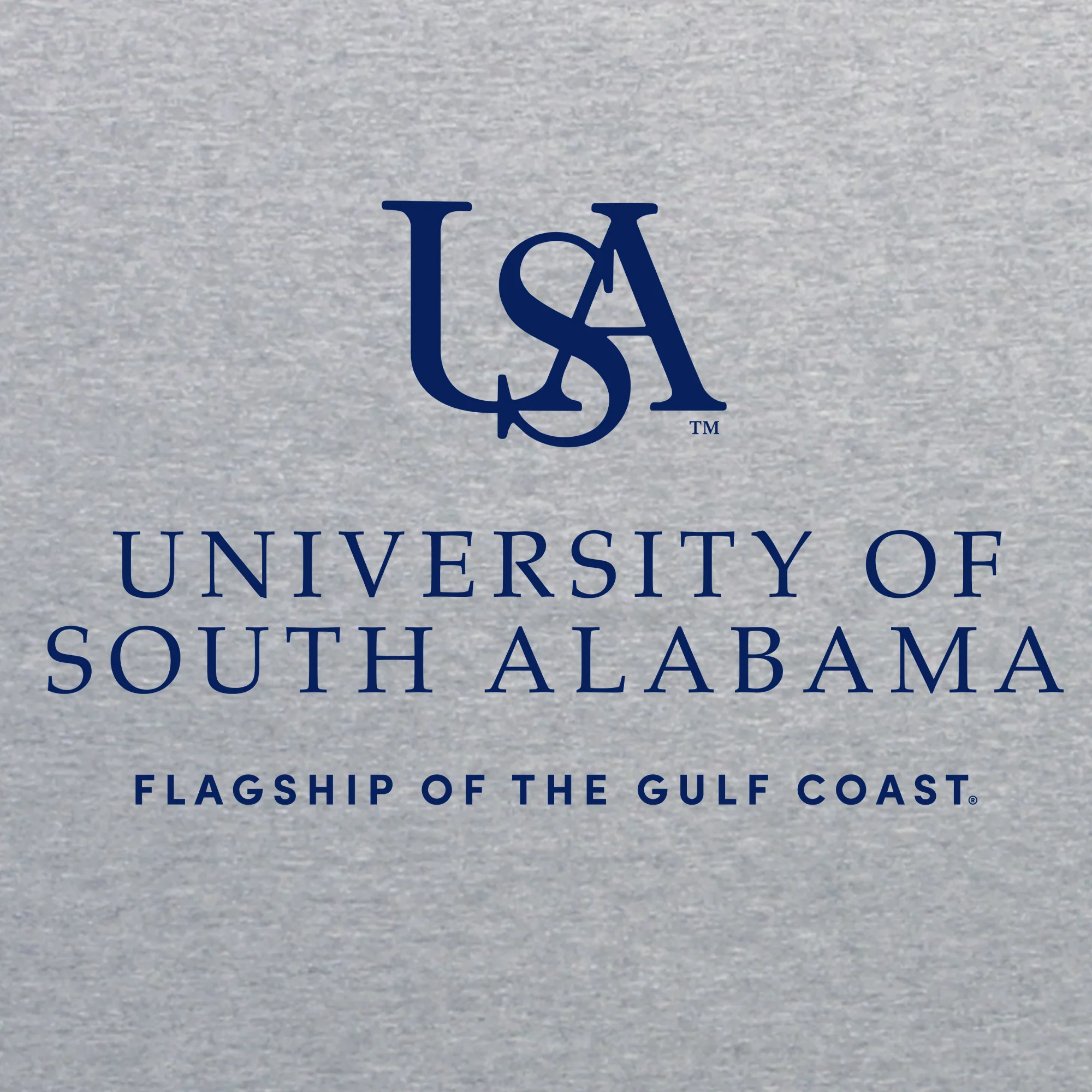 South Alabama Jaguars Institutional Logo Long Sleeve T Shirt - Sport Grey - Image 2