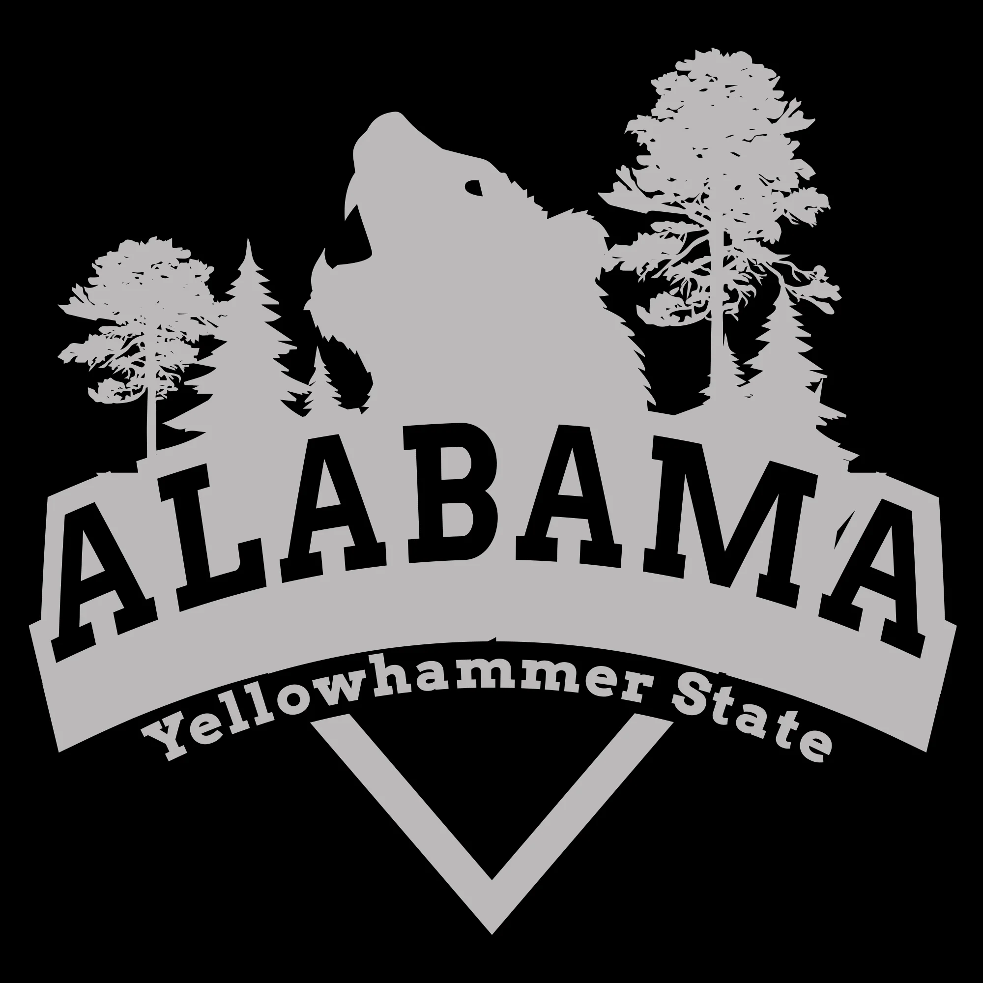 Alabama Bear Arch T-Shirt - Black - Image 2