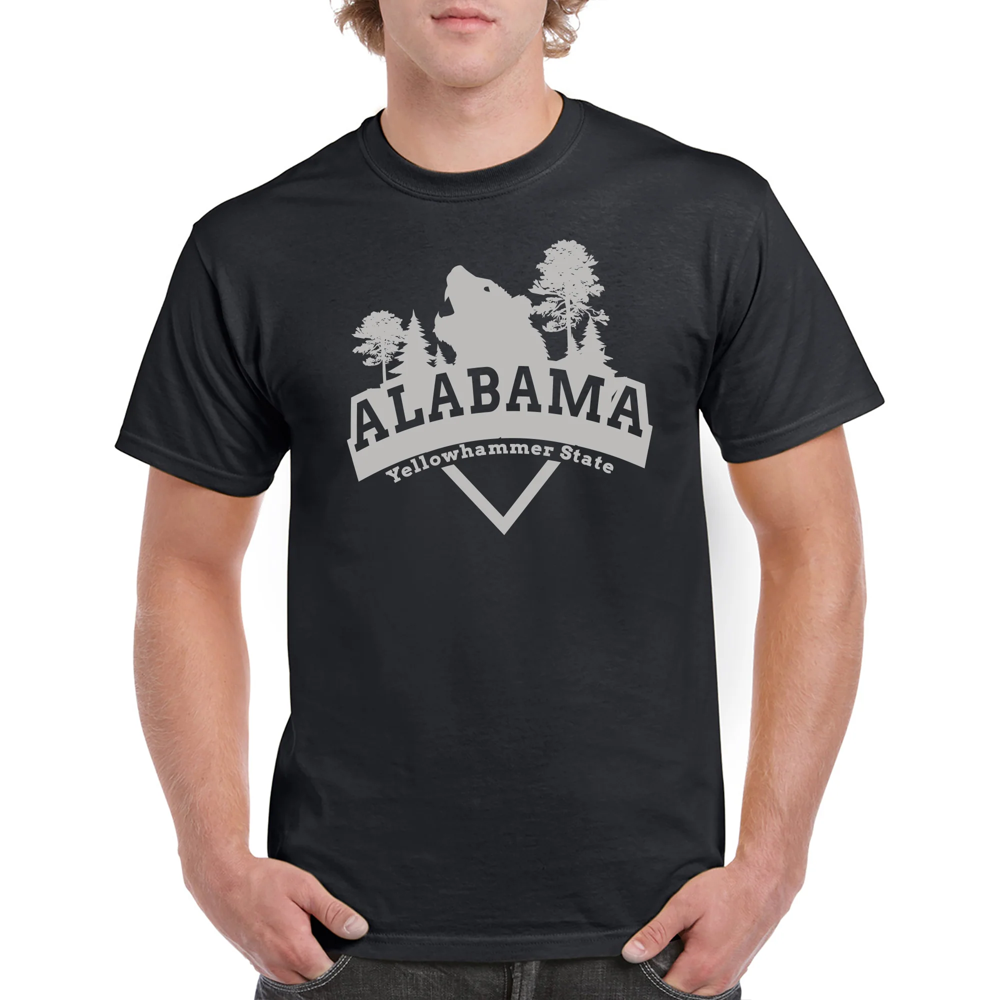 Alabama Bear Arch T-Shirt - Black - Image 3