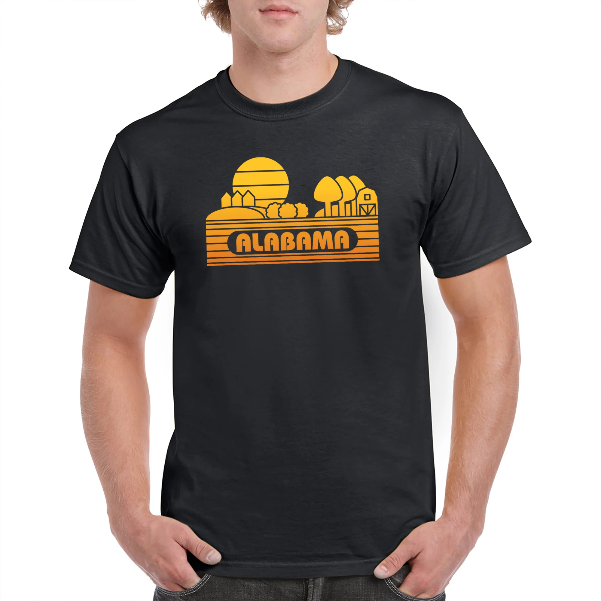 Alabama Groovy Sunset T-Shirt - Black - Image 3