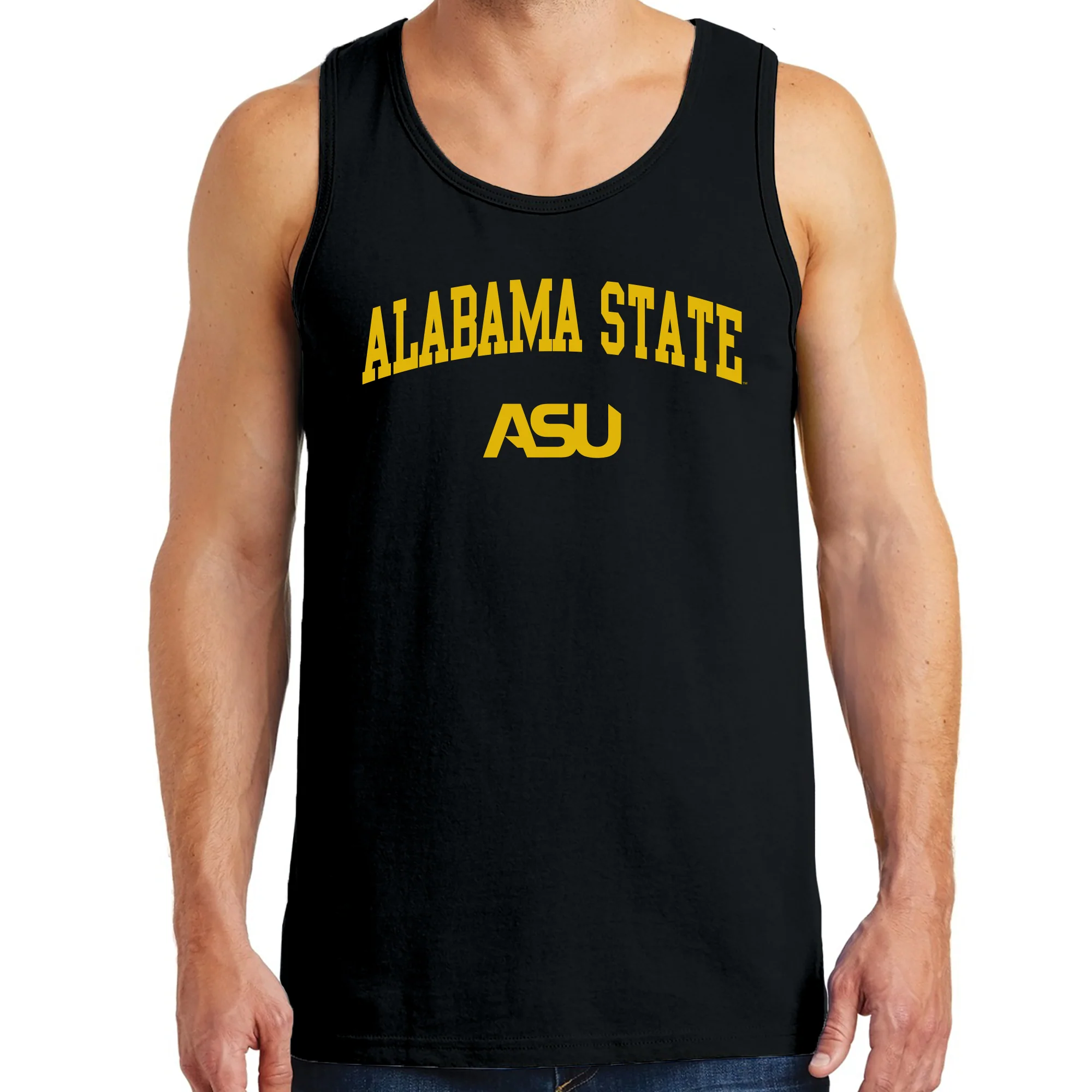 Alabama State University Hornets Arch Logo Tank Top - Black - Image 3