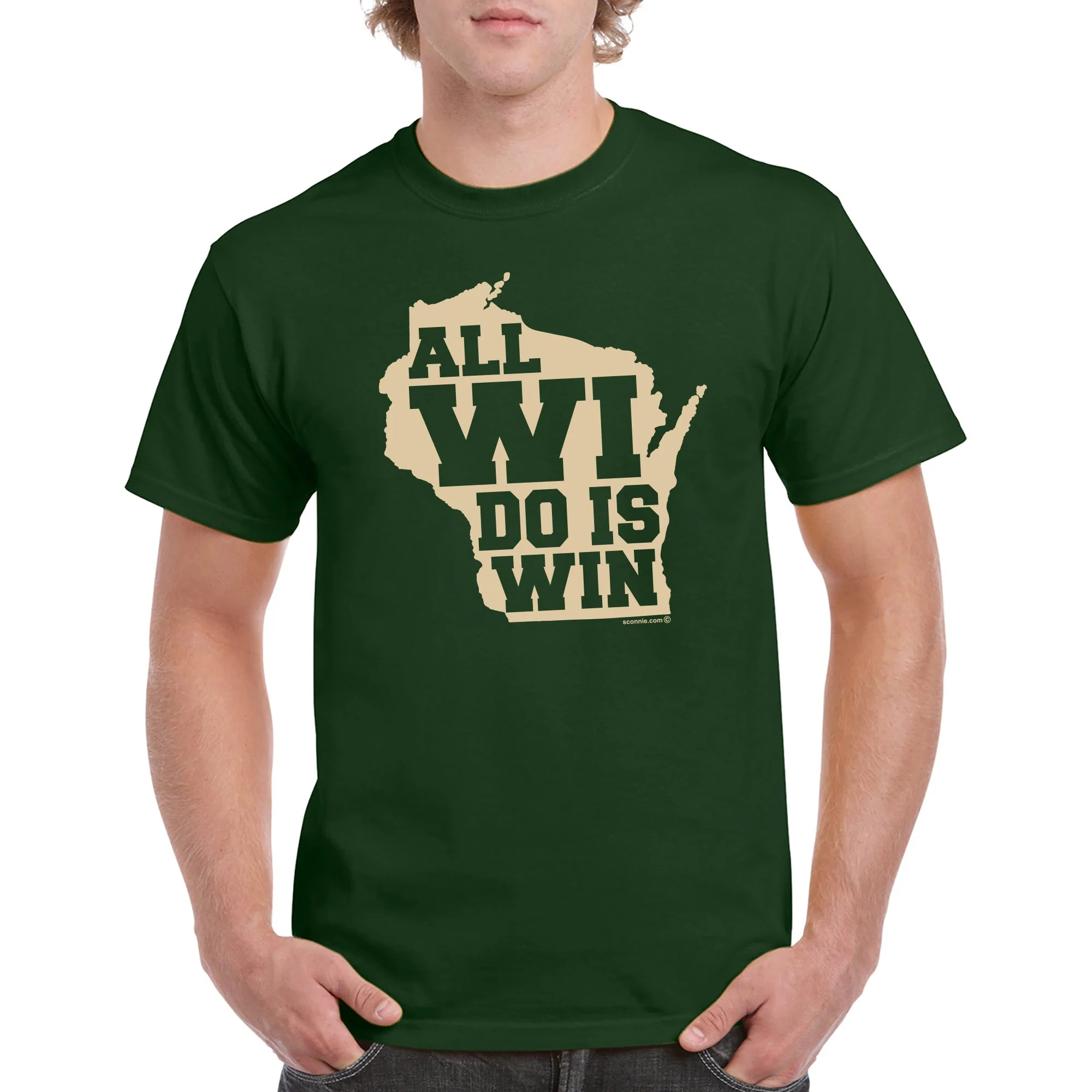 All WI Do Is Win Milwaukee T-Shirt - Forest - Image 4