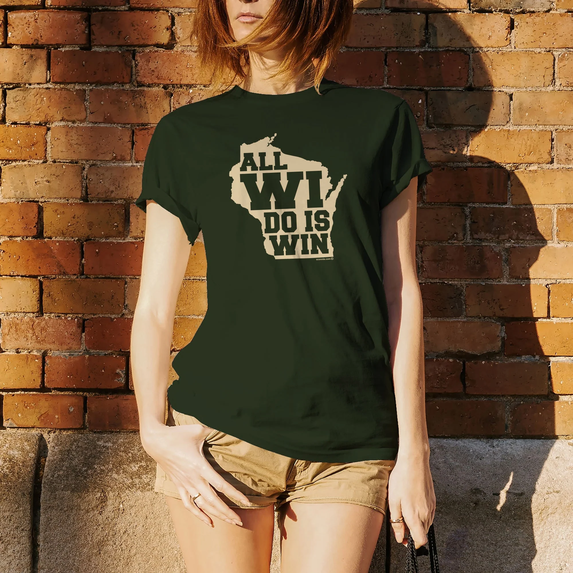 All WI Do Is Win Milwaukee T-Shirt - Forest - Image 5
