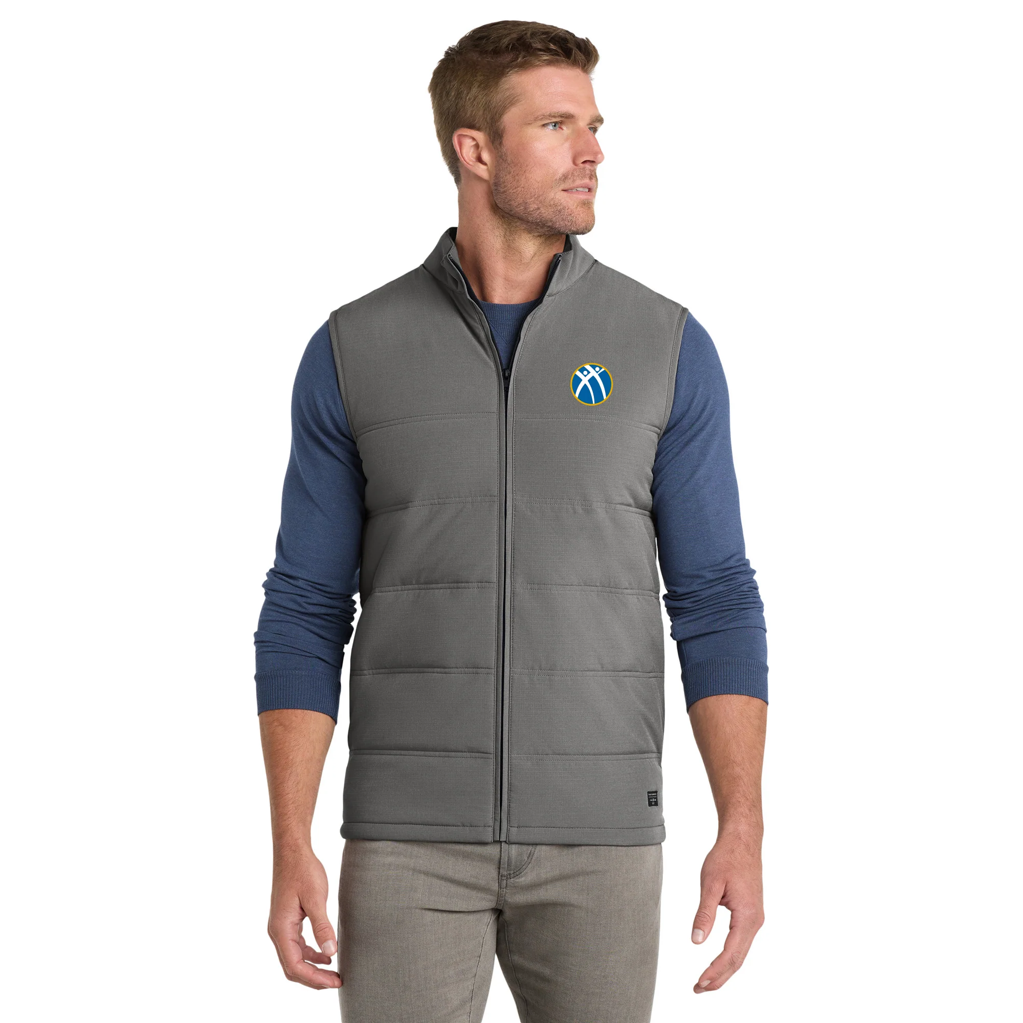 Alpha Kappa Psi Primary Logo LC Travis Mathew Cold Bay Vest - Quiet Shade Grey - Image 3