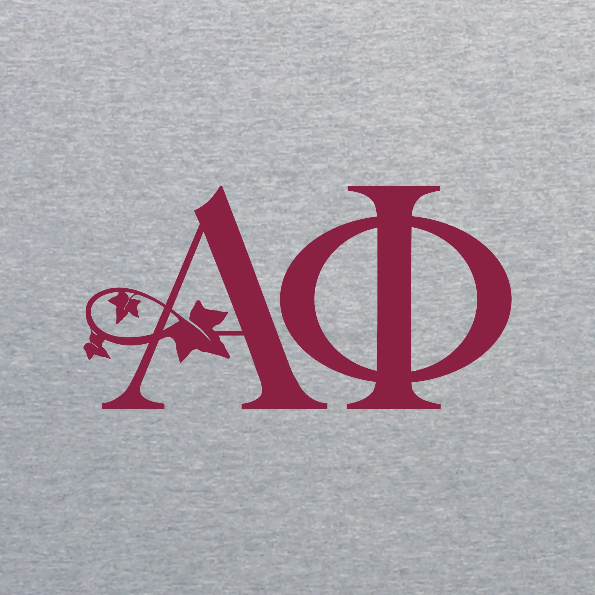Alpha Phi Greek Letter Block Crewneck Sweatshirt - Sport Grey - Image 2