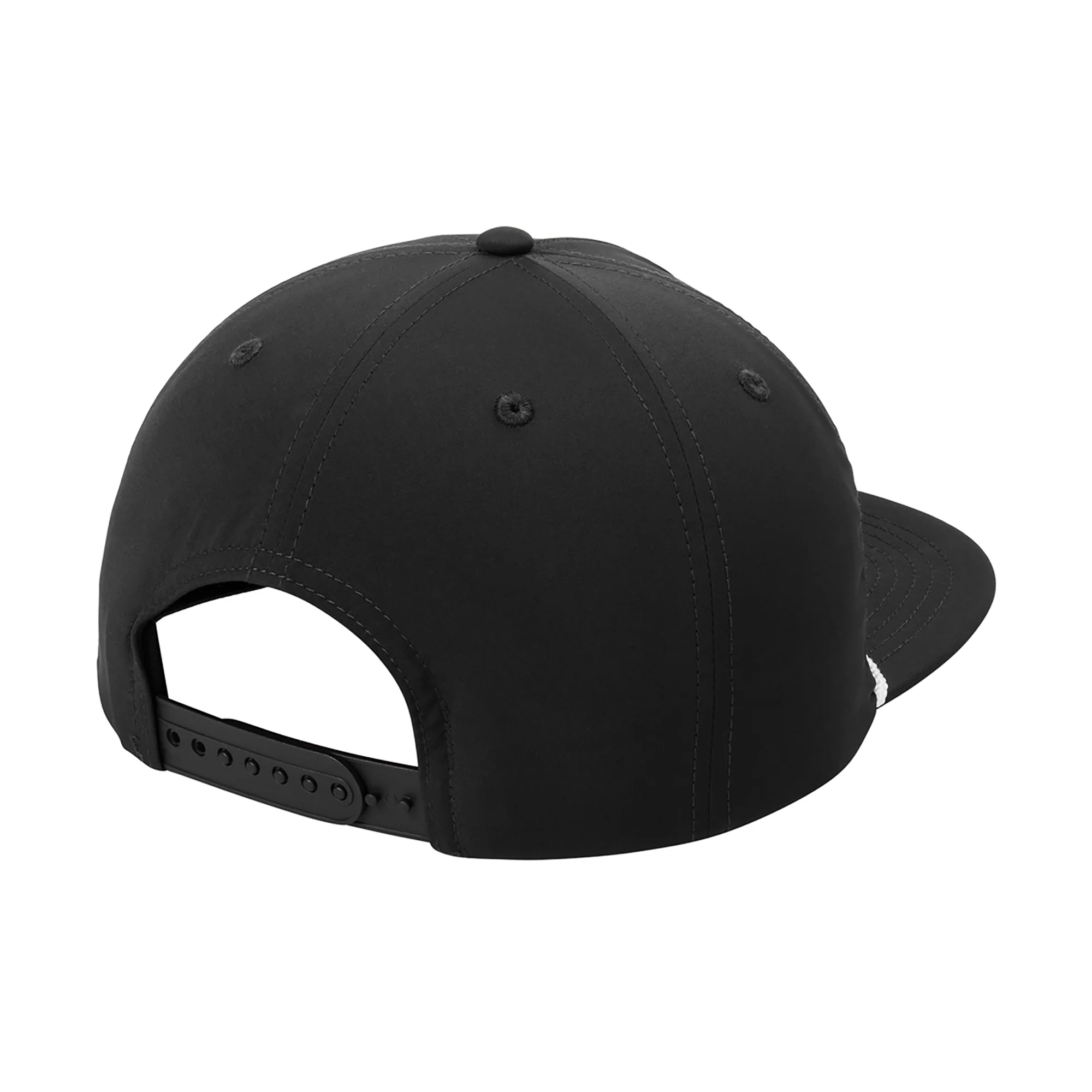 App State Headline 5-Panel Poly Rope Cap - Black/White - Image 3