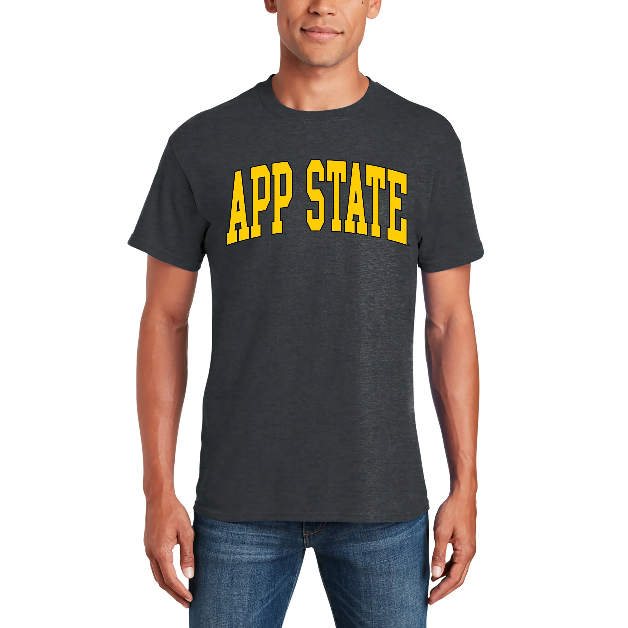 App State Mountaineers Mega Arch T-Shirt - Dark Heather - Image 3
