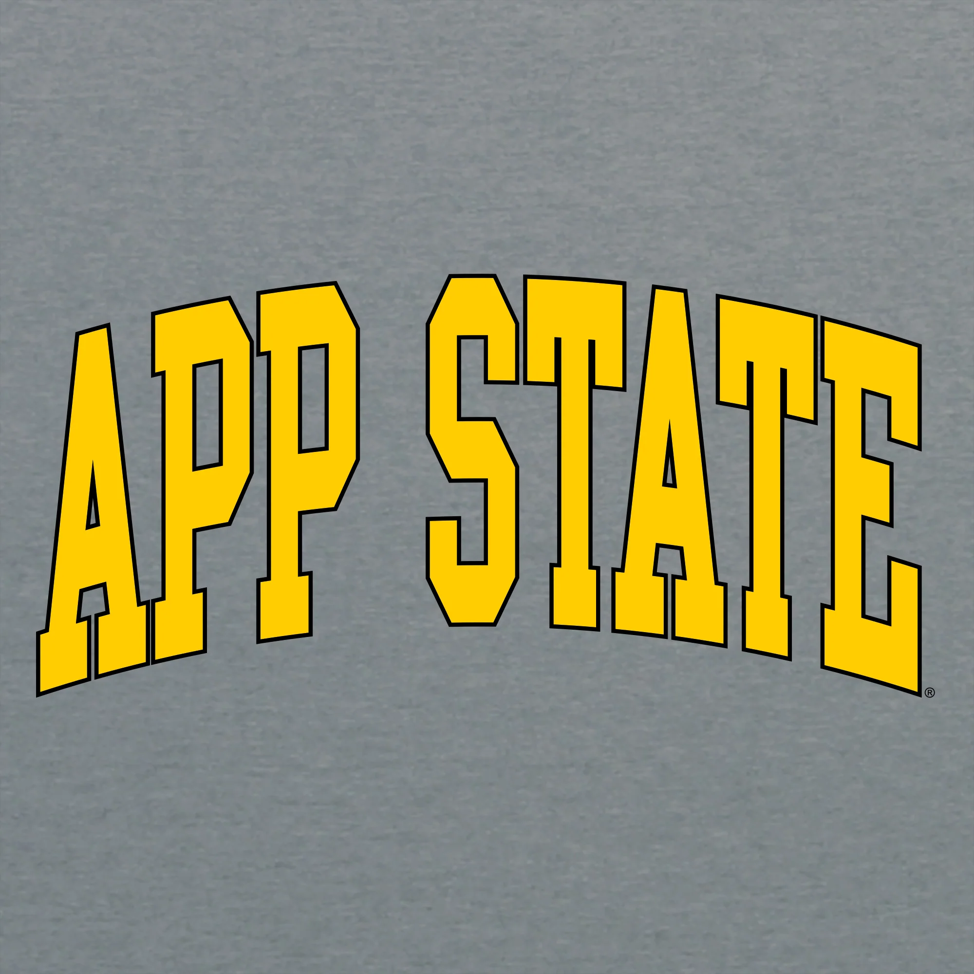 App State Mountaineers Mega Arch T-Shirt - Graphite Heather - Image 2