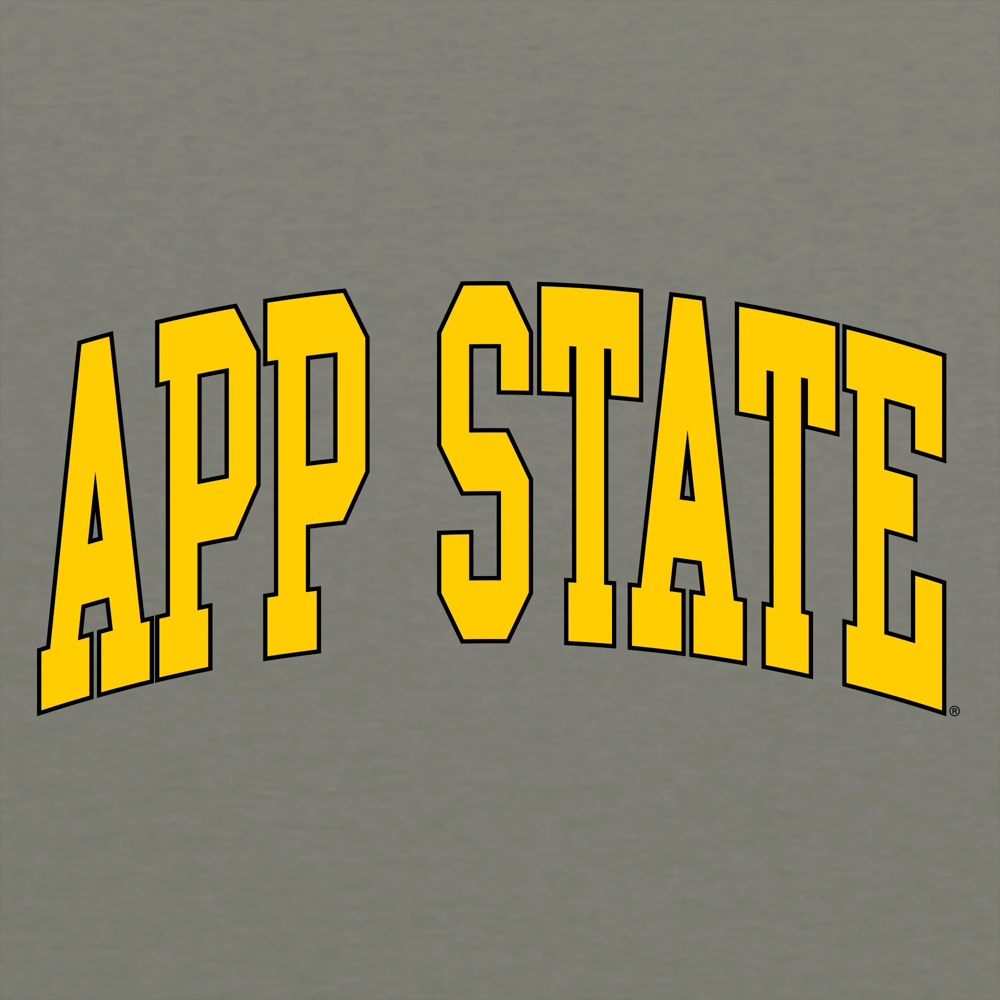 App State Mountaineers Mega Arch T-Shirt - Heather Military - Image 2