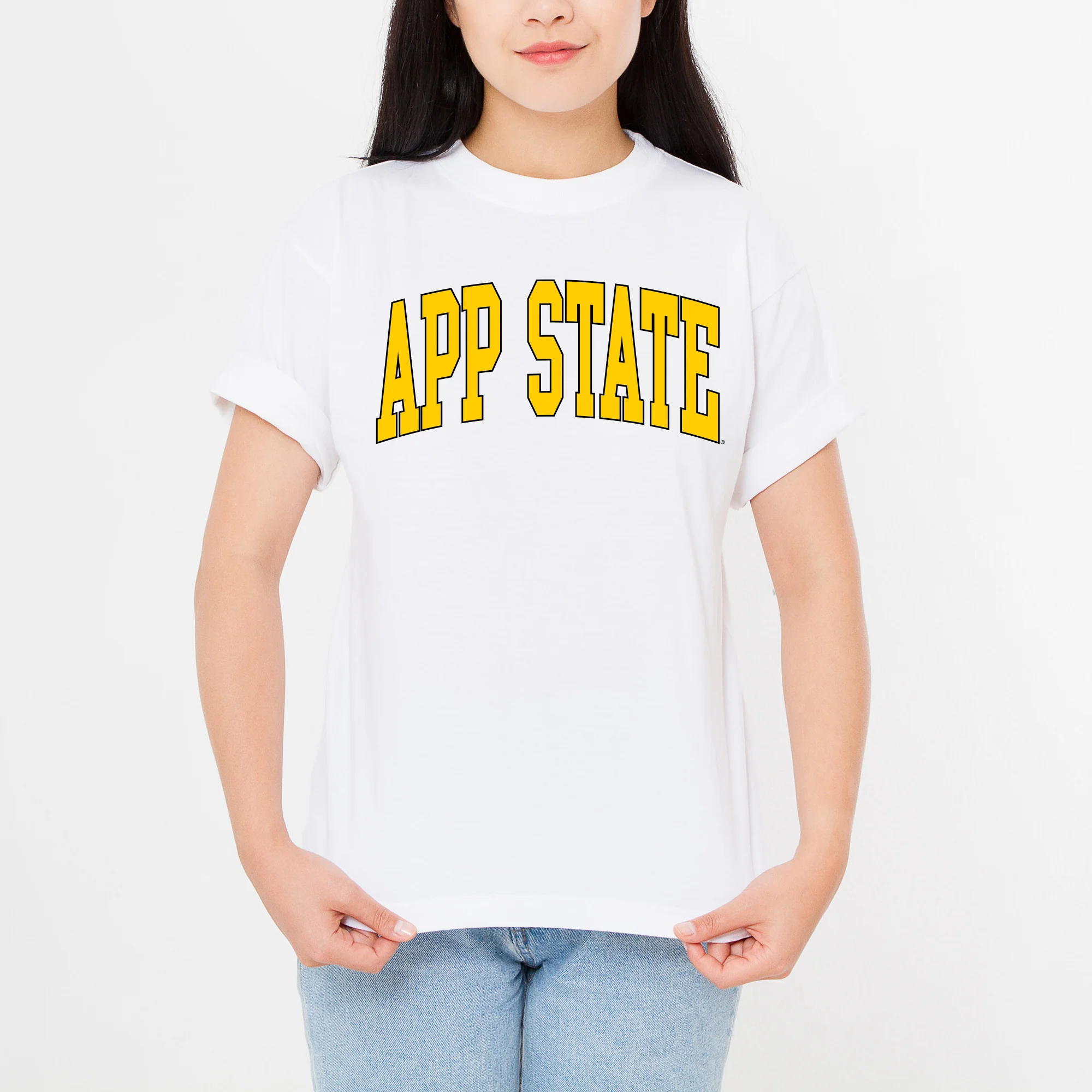 App State Mountaineers Mega Arch T-Shirt - White - Image 4