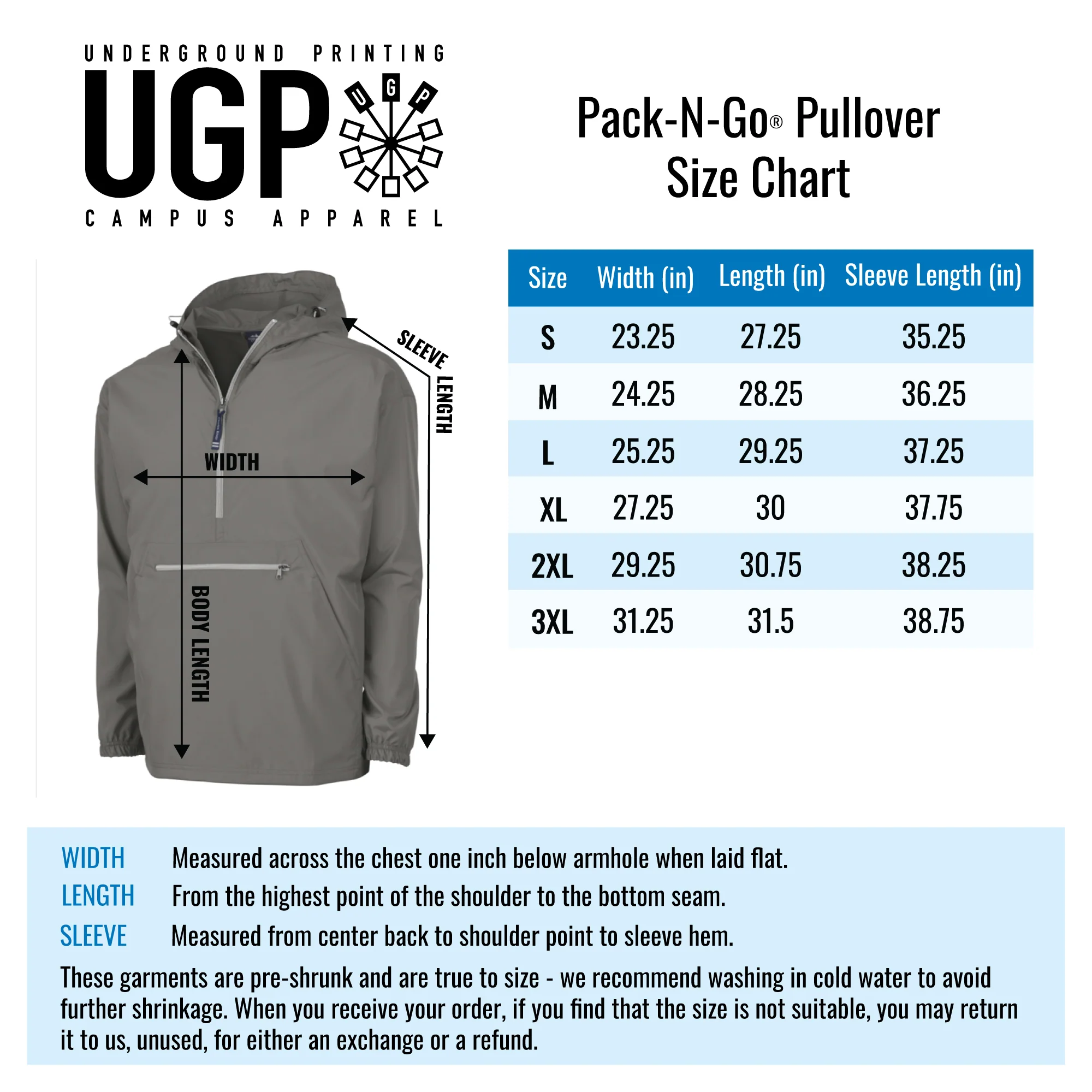 App State Primary Logo LC Packable Pullover - Black - Image 5