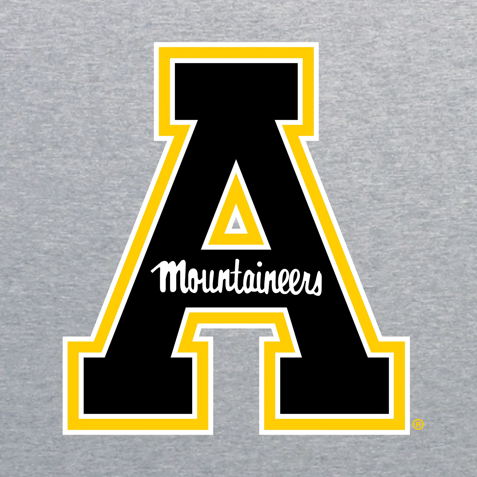 Appalachian State University Mountaineers Primary Logo Cotton Hoodie - Sport Grey - Image 2