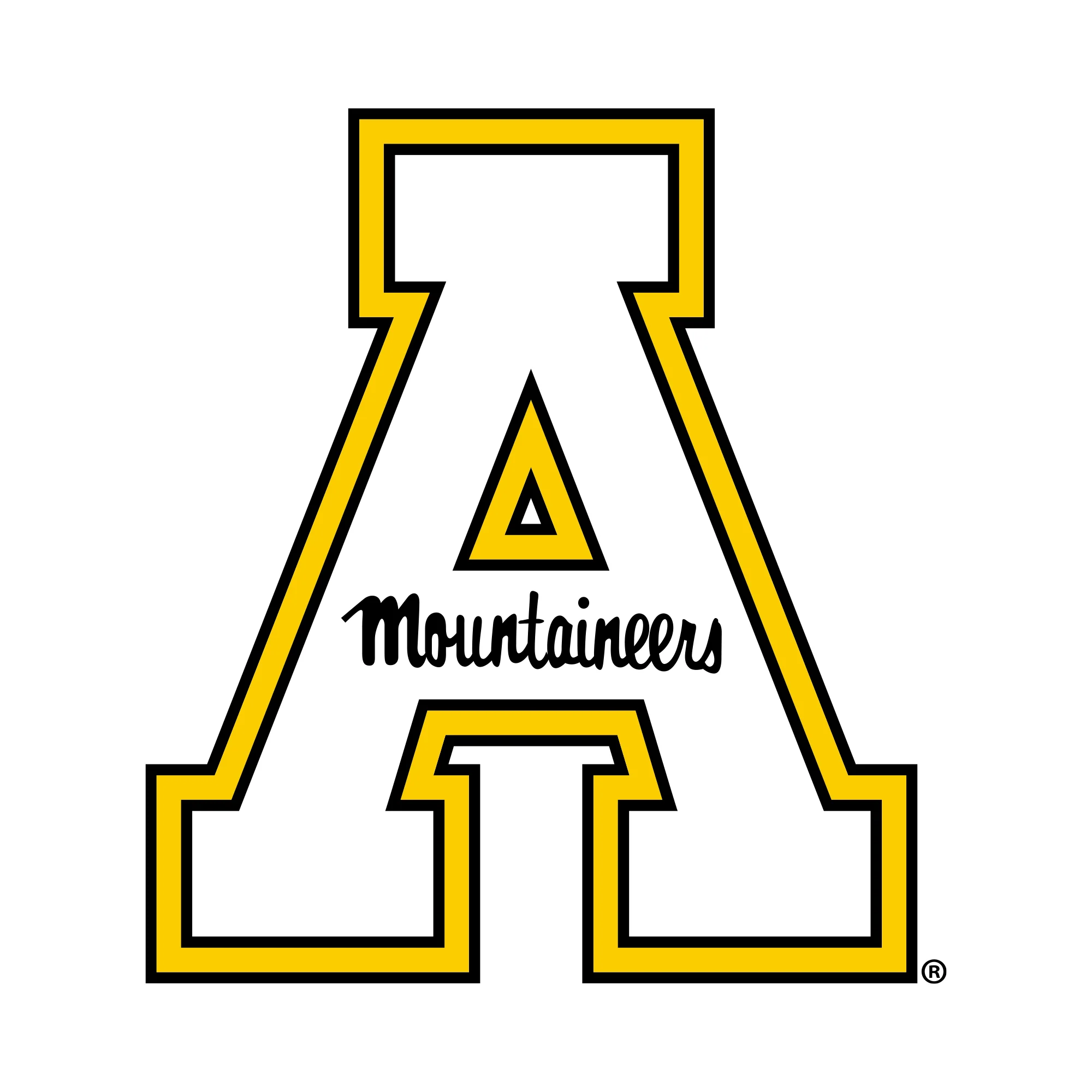Appalachian State University Mountaineers Primary Logo Cotton Long Sleeve T-Shirt - White - Image 2