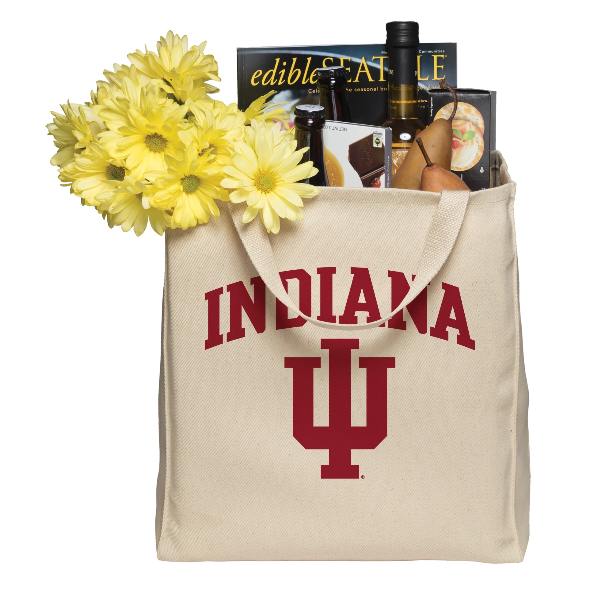 Arch Logo Indiana Port Authority Tote Bag - Natural - Image 3