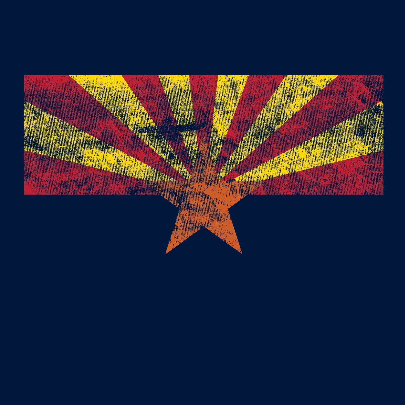 Arizona State Flag NLA T-Shirt - Midnight Navy - Image 2