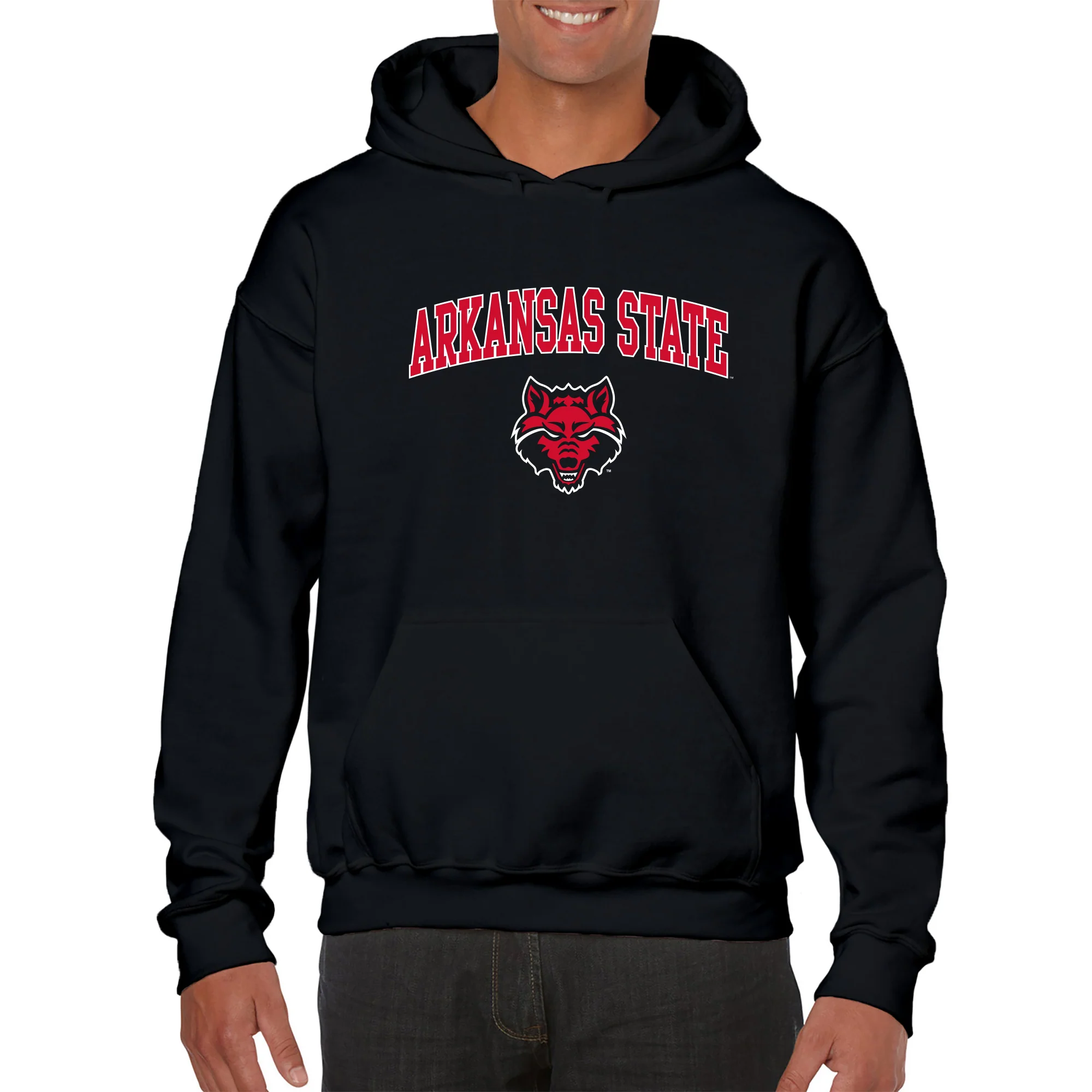 Arkansas State Arch Logo Hoodie - Black - Image 3