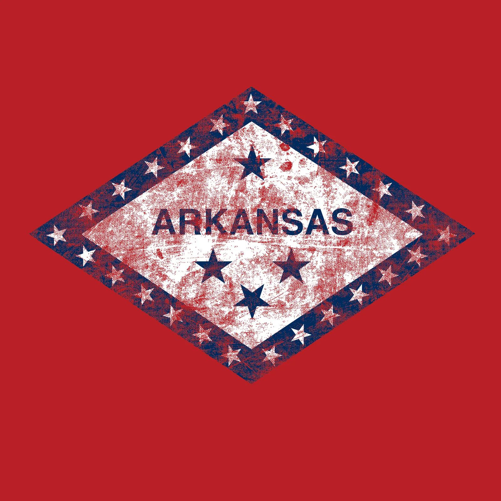 Arkansas State Flag NLA T-Shirt - Red - Image 2