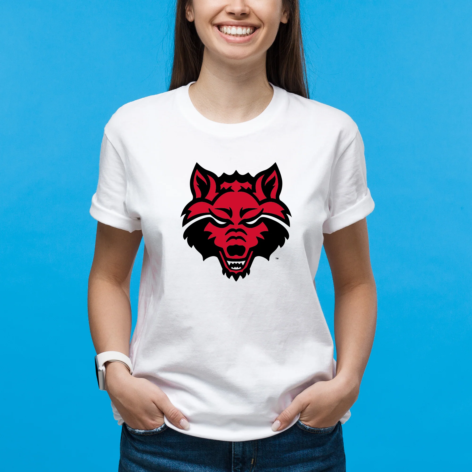 Arkansas State Primary Logo T-Shirt - White - Image 4