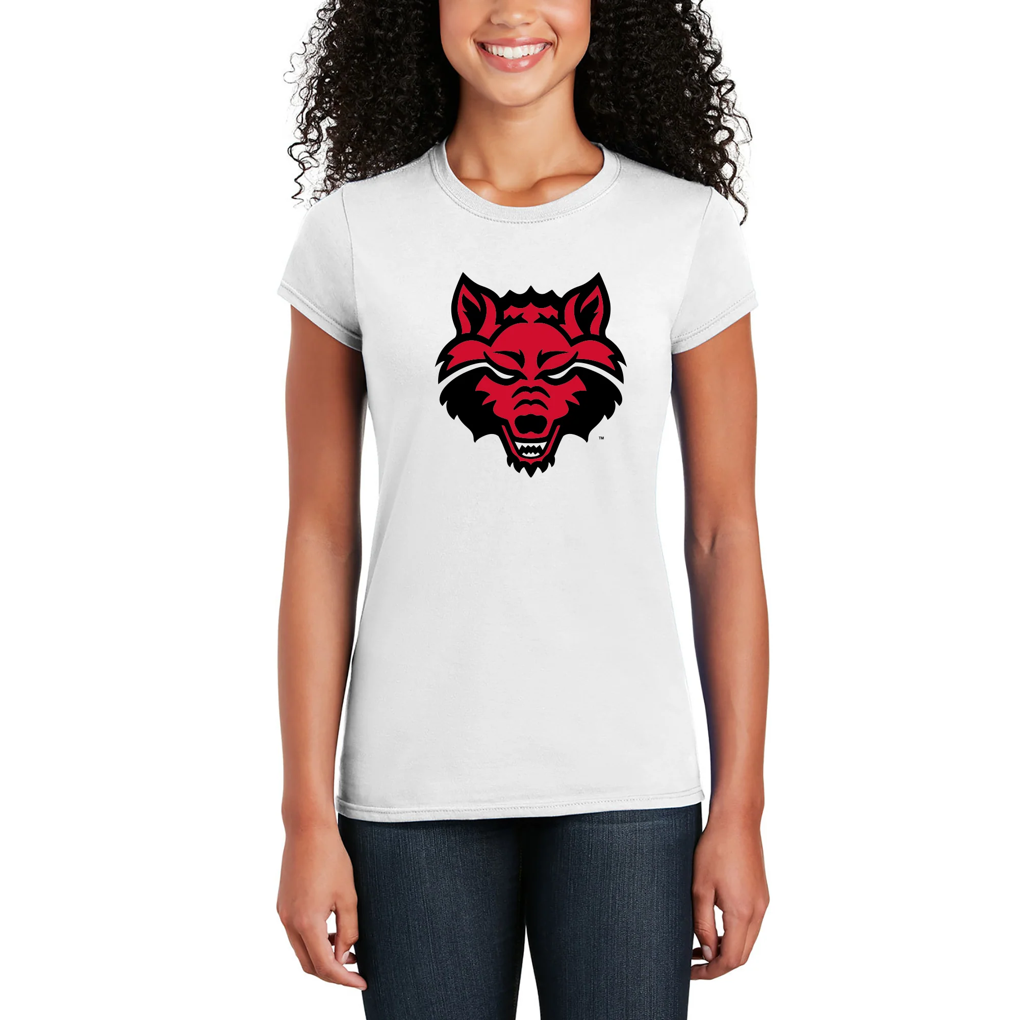 Arkansas State Primary Logo Women's T-Shirt - White - Image 4