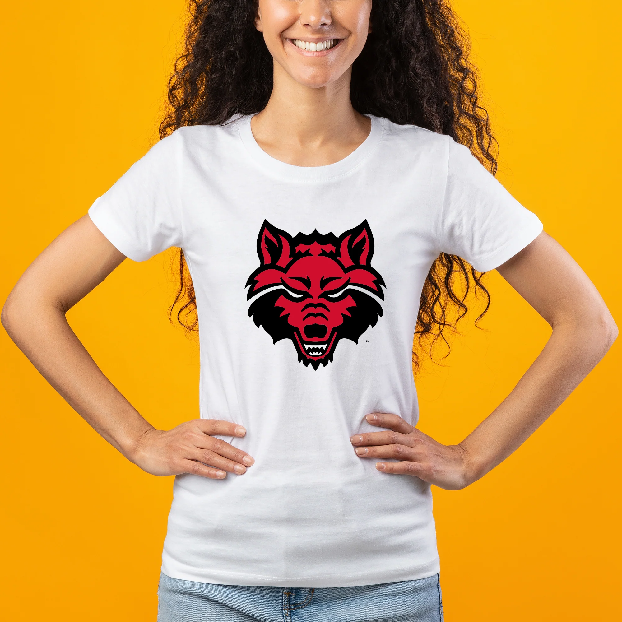 Arkansas State Primary Logo Women's T-Shirt - White - Image 5