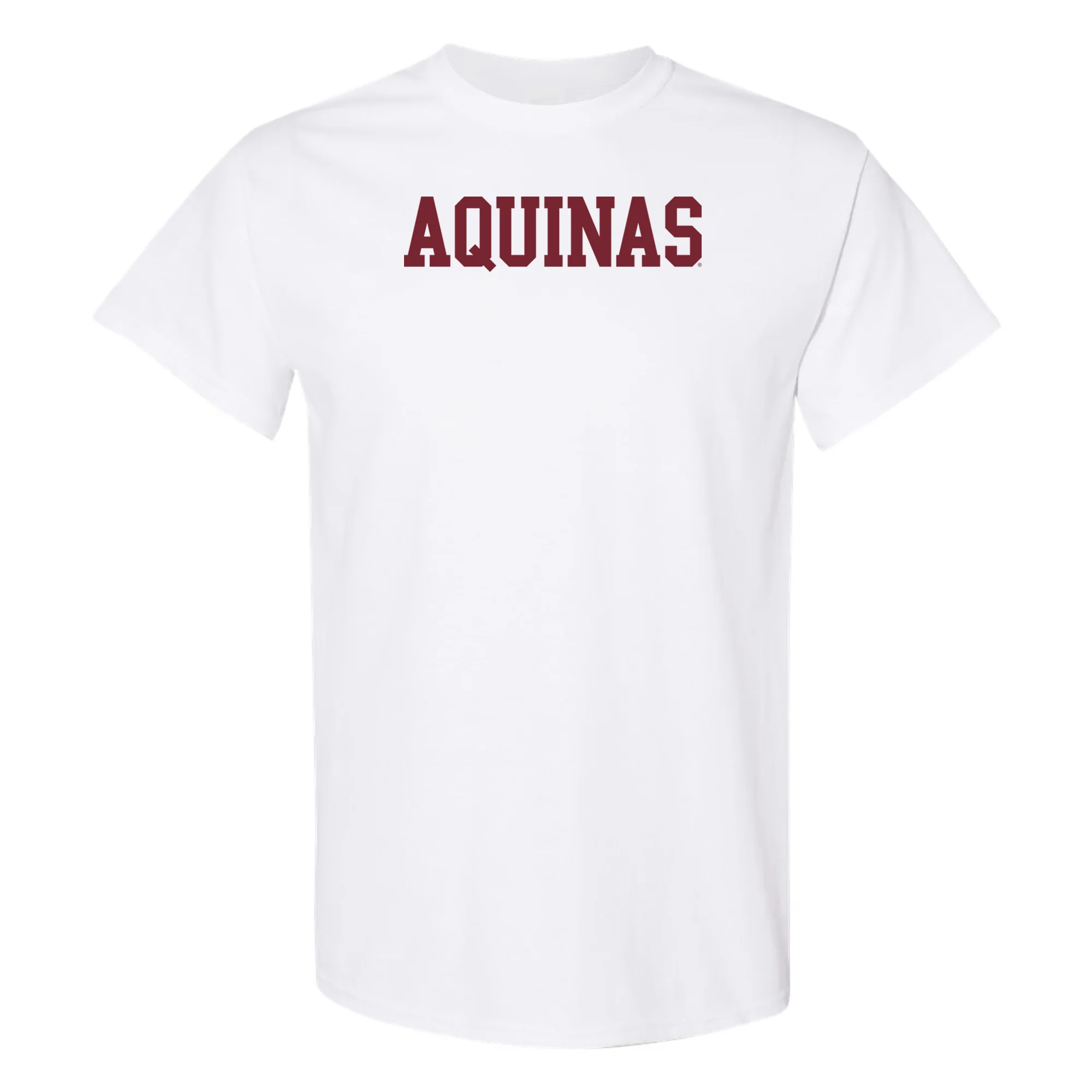 Aquinas Saints Basic Block T Shirt - White