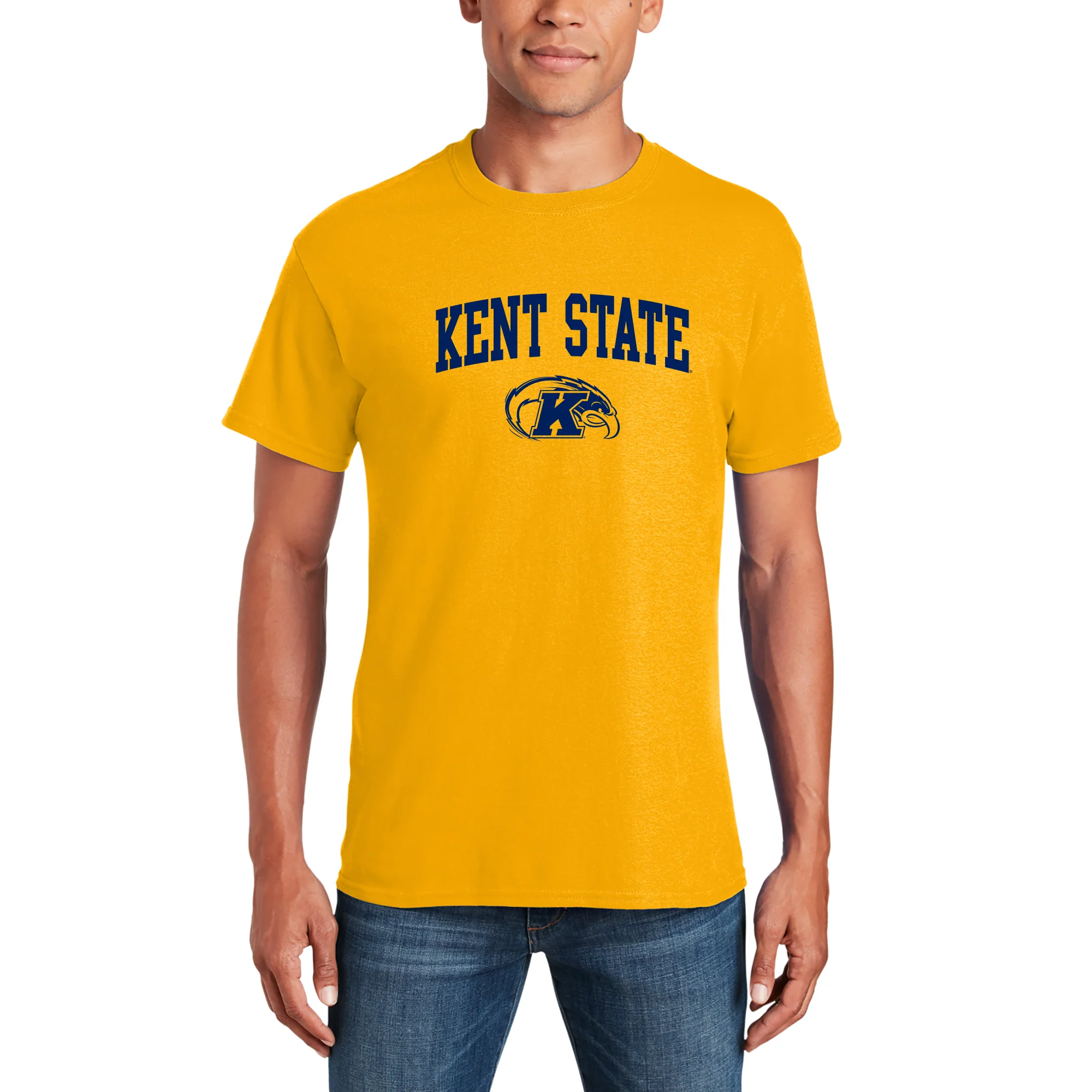 Kent State Golden Flashes Arch Logo T Shirt - Gold - Image 3