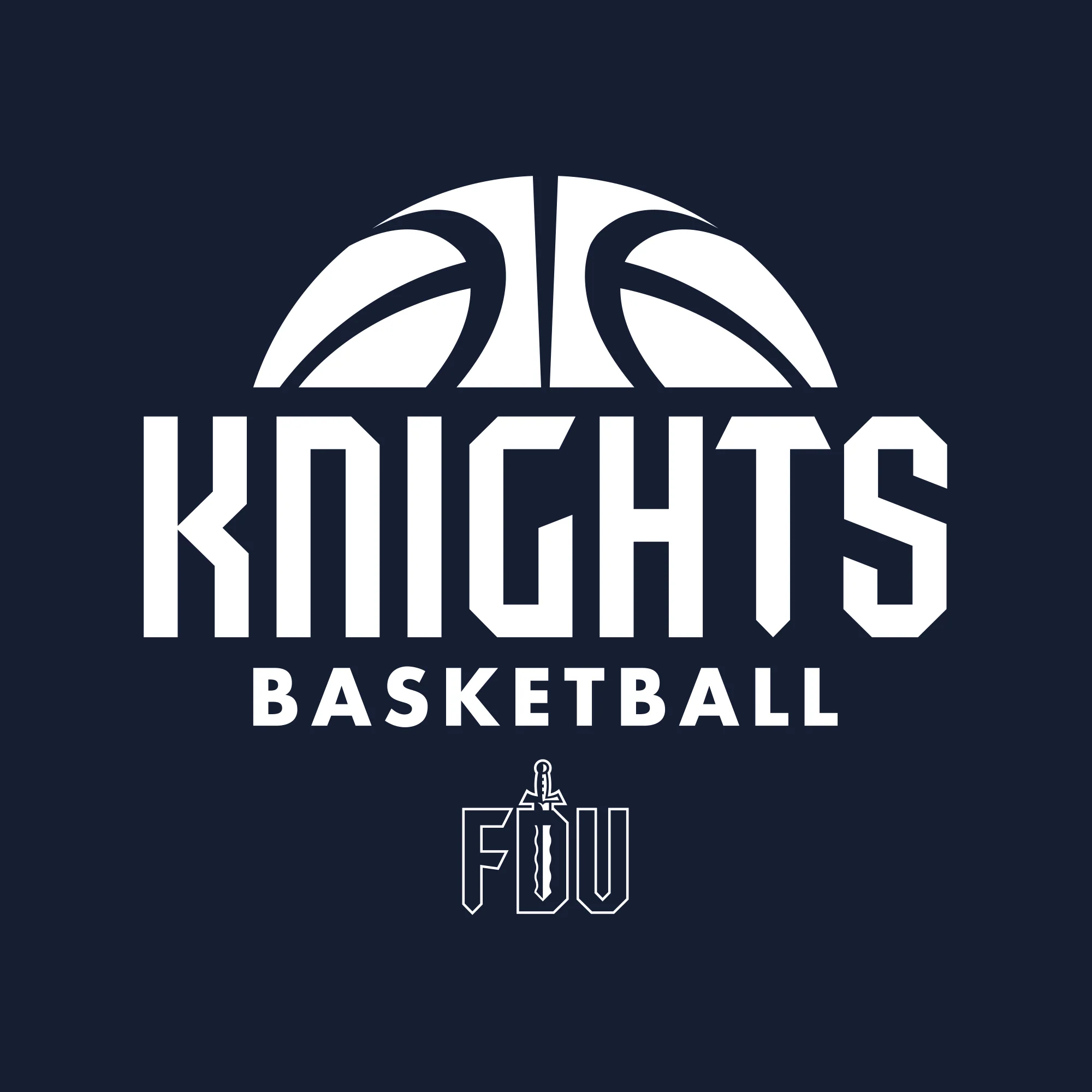 Fairleigh Dickinson Knights Basketball Hype T Shirt - Navy - Image 2
