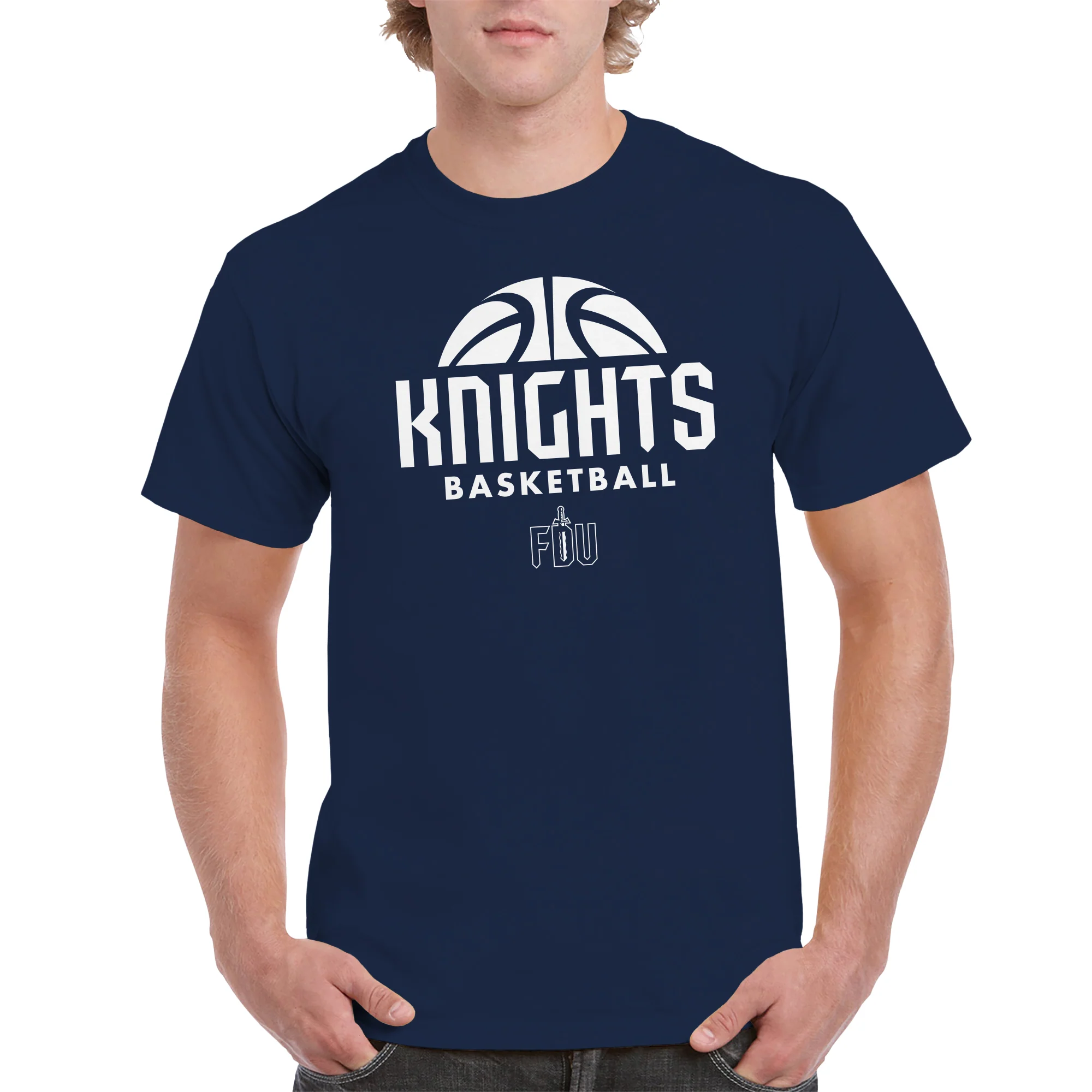 Fairleigh Dickinson Knights Basketball Hype T Shirt - Navy - Image 4