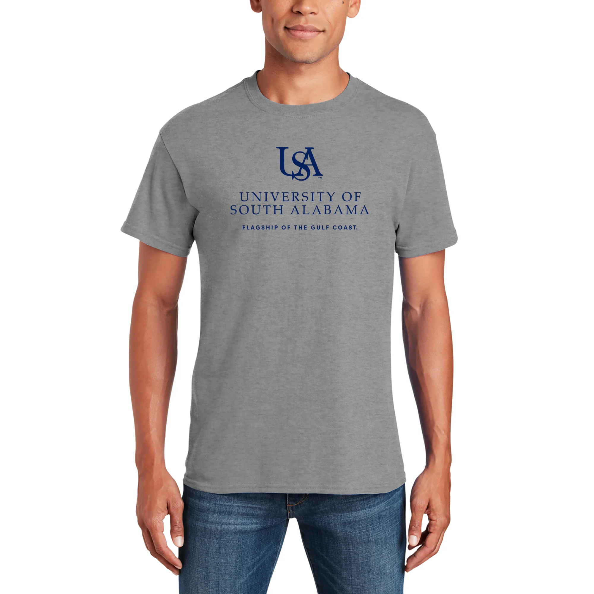 South Alabama Jaguars Institutional Logo T Shirt - Sport Grey - Image 4
