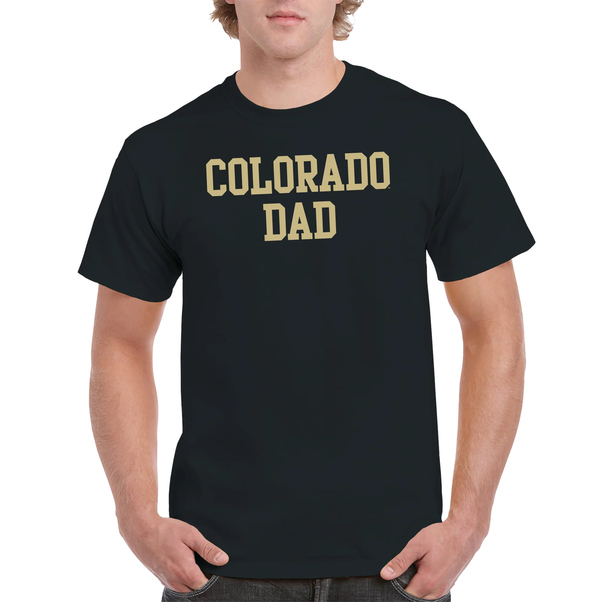 University of Colorado Buffaloes Basic Block Dad T Shirt - Black - Image 4