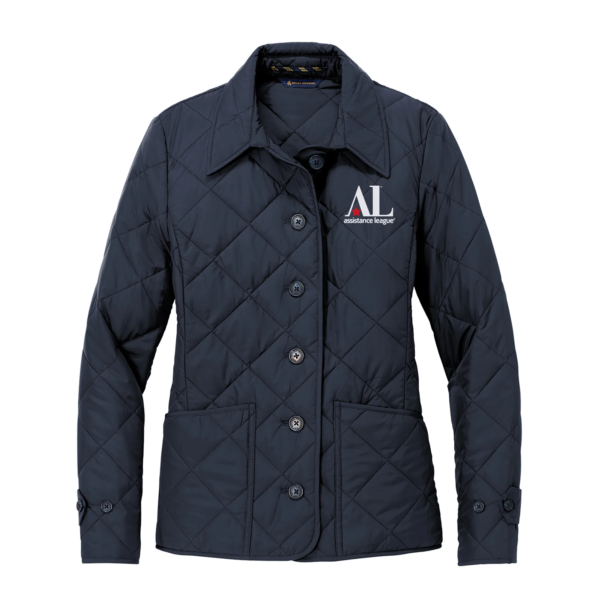 Assistance League Logo LC EMB Brooks Brothers Women's Quilted Jacket - Night Navy