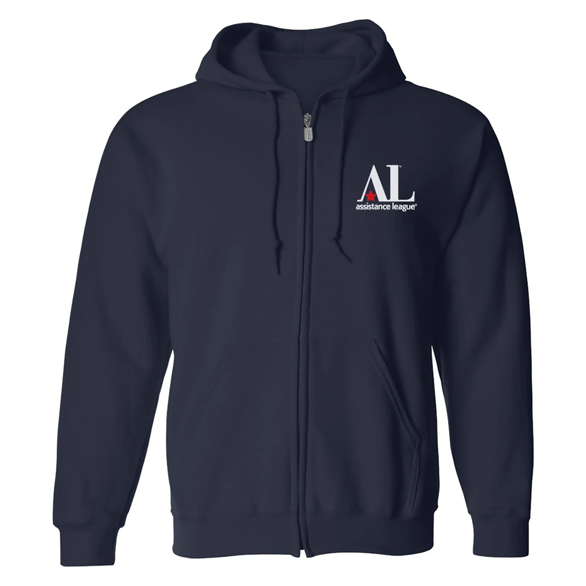 Assistance League Logo LC EMB Zip Hoodie - Navy